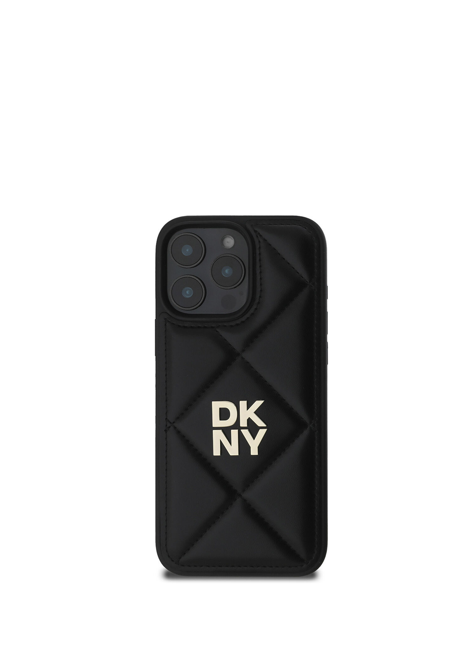iPhone 16 Pro Kapitone Metal Logolu Telefon Kılıfı