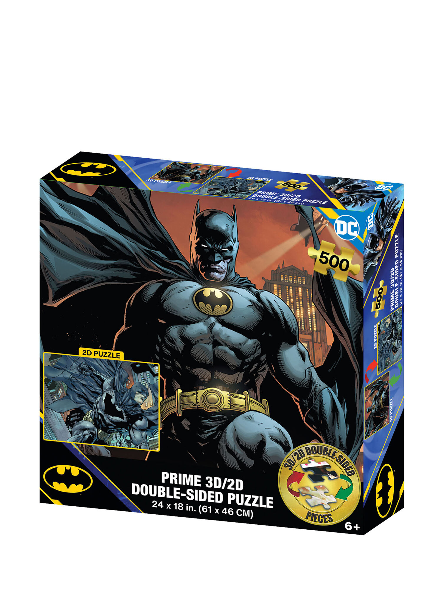 DC Comics Batman Çift Taraflı 500 Parça 3D Puzzle