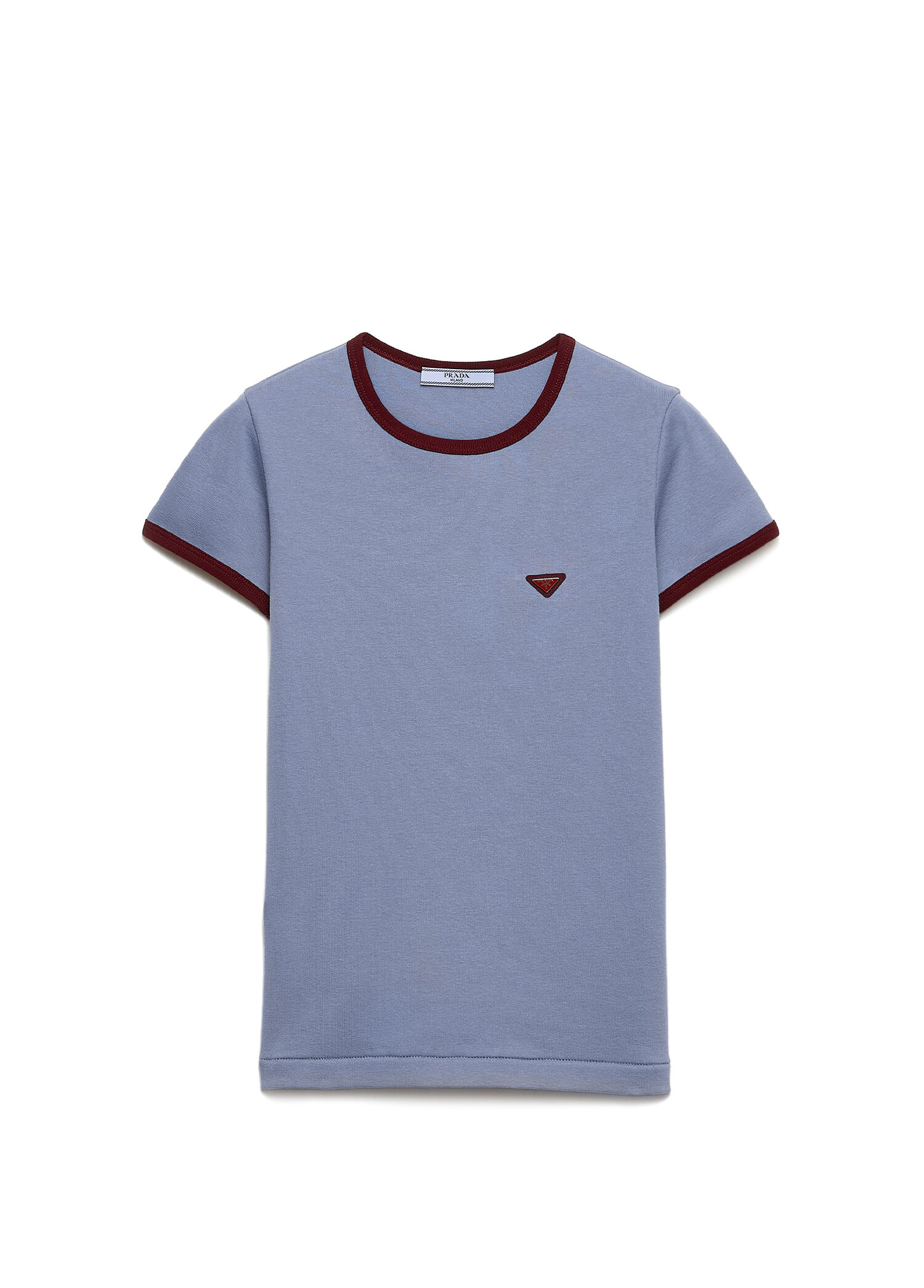 Mavi Pamuklu Kısa Kollu Kadın T-Shirt