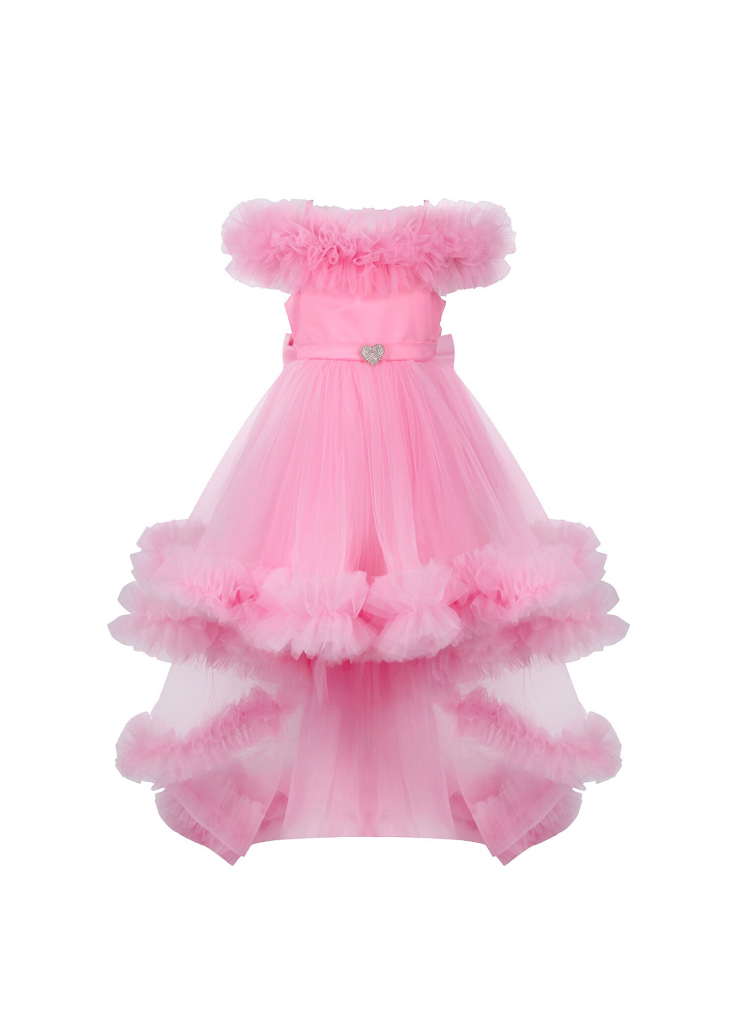 Barbie Concept 12 Pembe Tüllü Kız Çocuk Elbise
