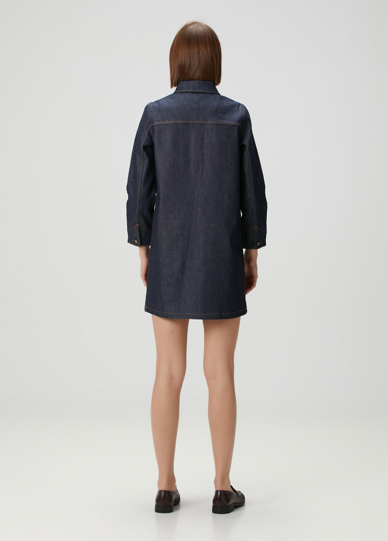 APC - Aurelia Navy Mini Denim Dress