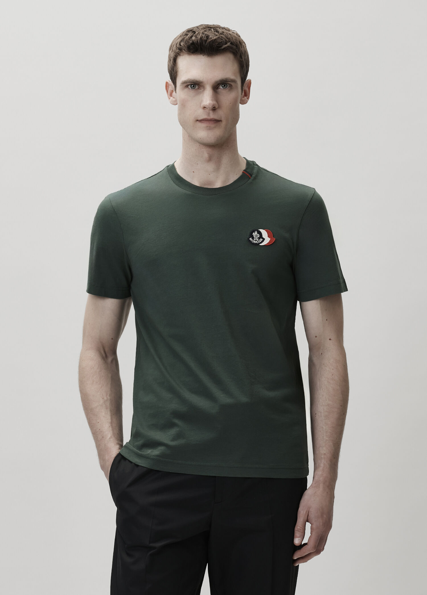 Koyu Yeşil Patch Detaylı T-shirt