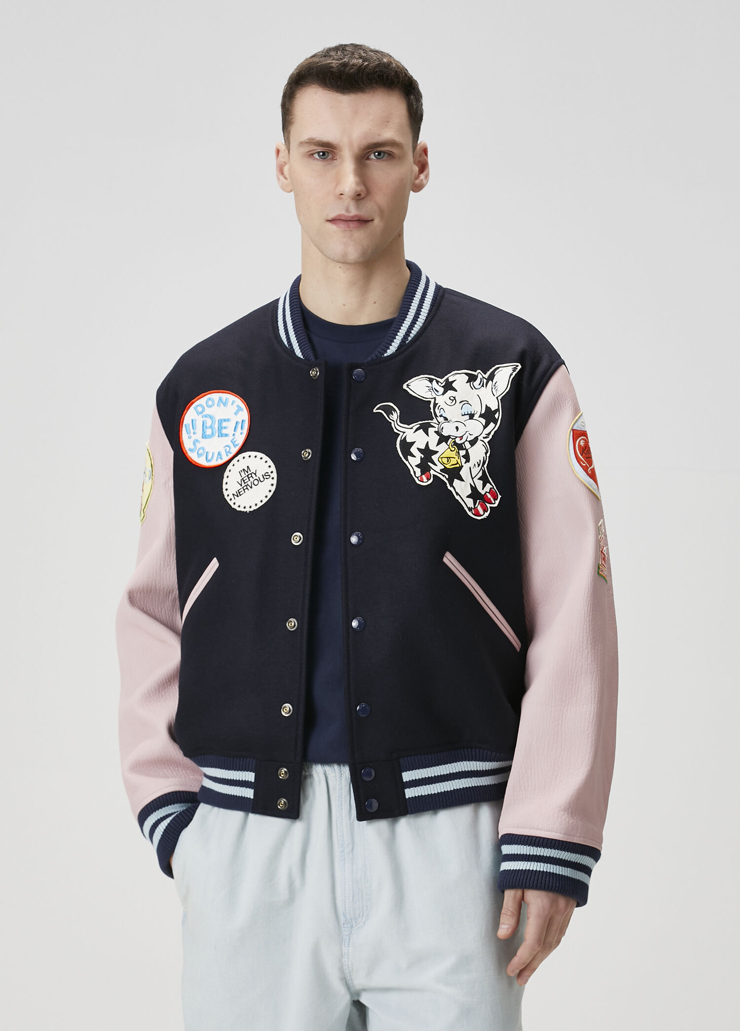 Badges Lacivert Yün Varsity Mont