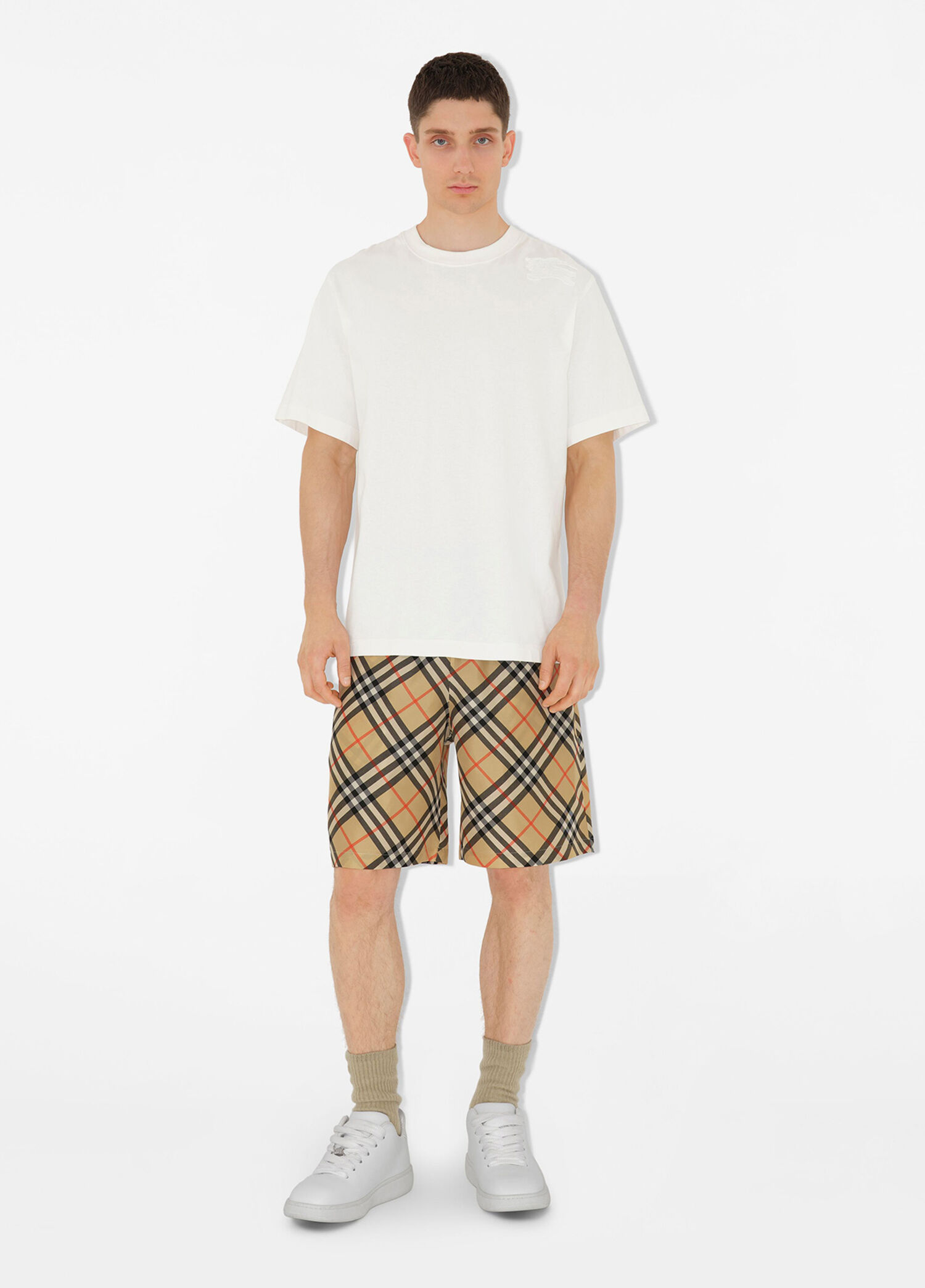 BURBERRY 90cm Tシャツ ショートパンツ5点セット Burberry Bej Erkek Check Bej İpek Erkek Şort 1895627 | Beymen