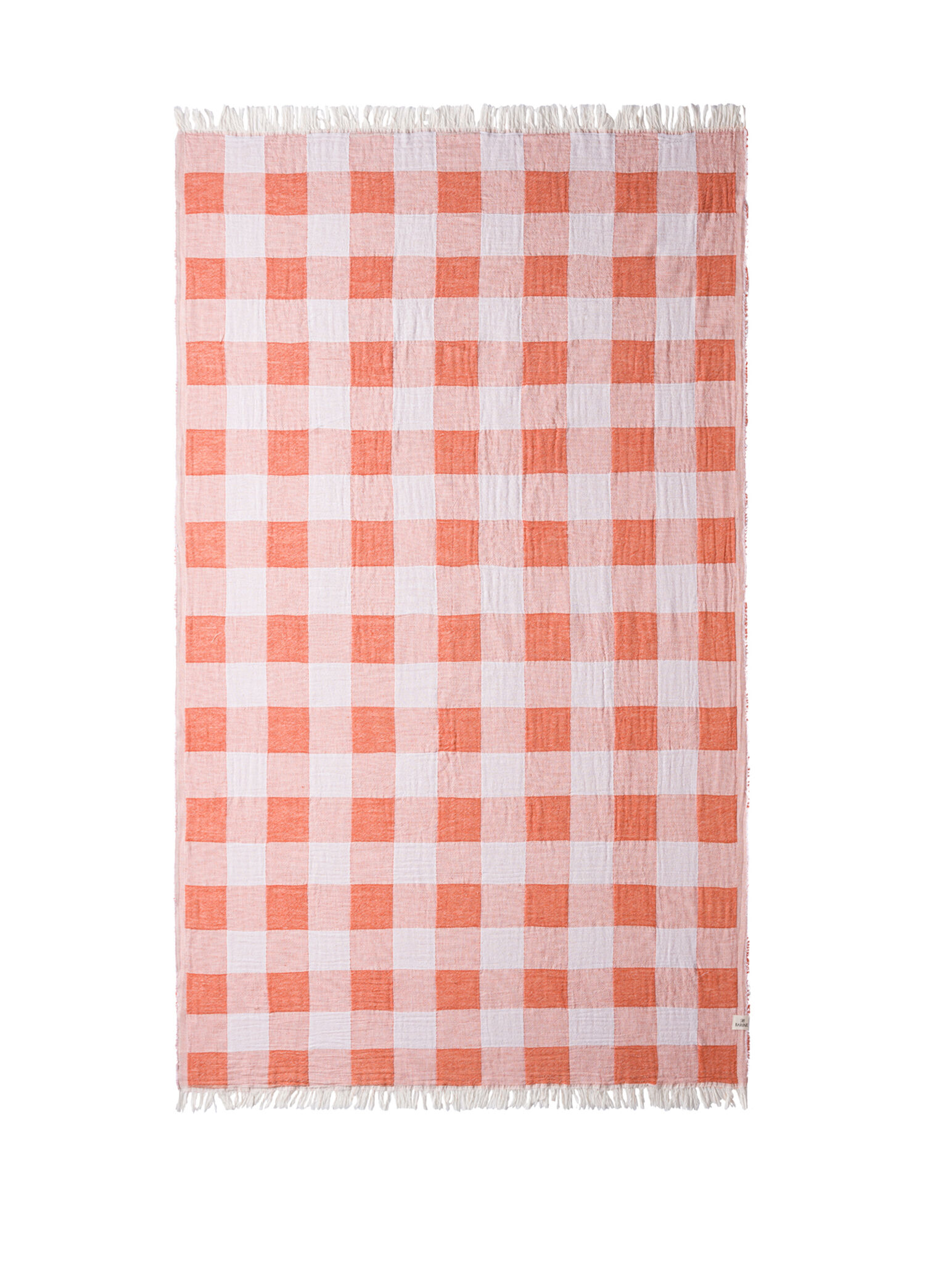 Plaid Apricot Müslin Peştamal