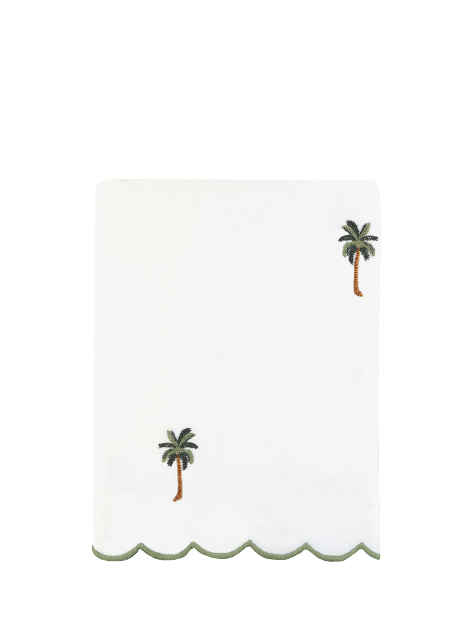 Palm Tree Bole Beyaz Keten Masa Örtüsü 150 x 250 cm