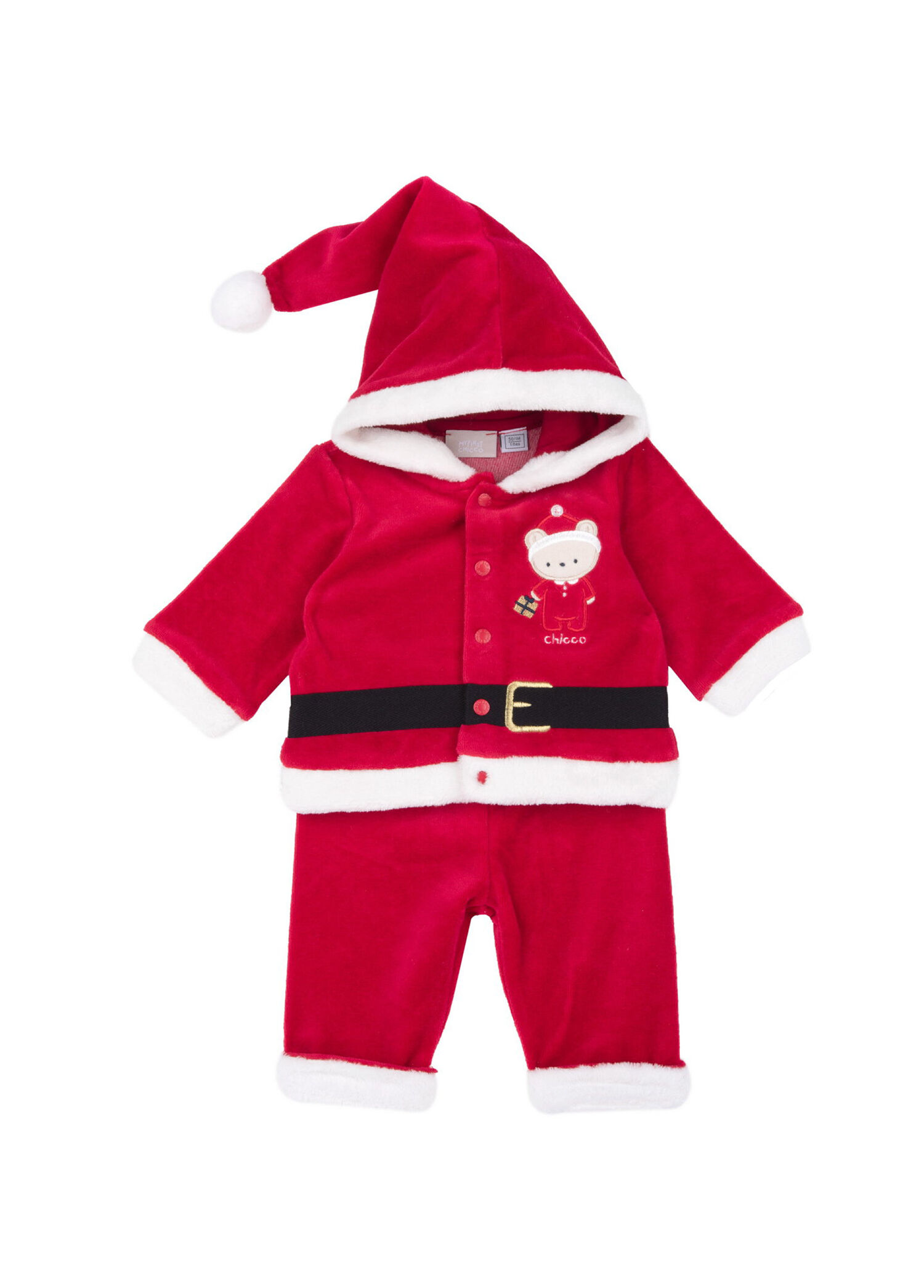 Kırmızı Unisex Bebek Noel Takımı