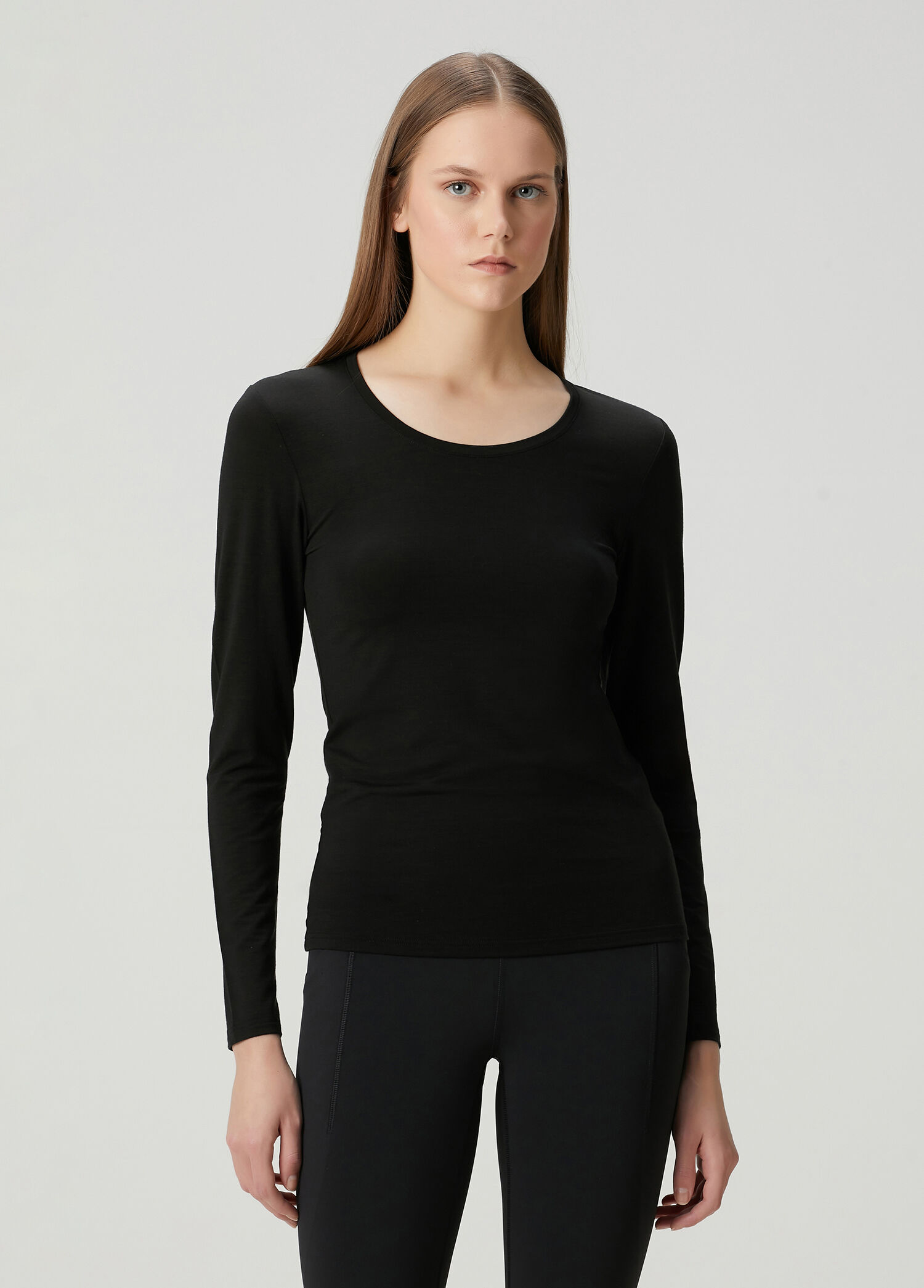 Siyah Uzun Kol T-shirt