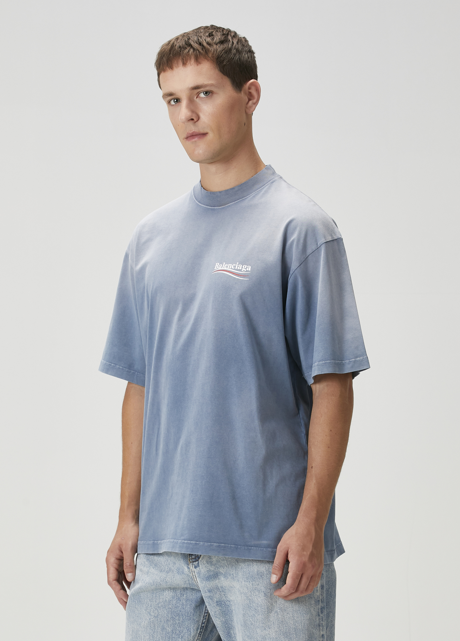 BALENCIAGA ネイビー Tシャツ XL 正規品美品BALENCIAGA ネイビー Tシャツ