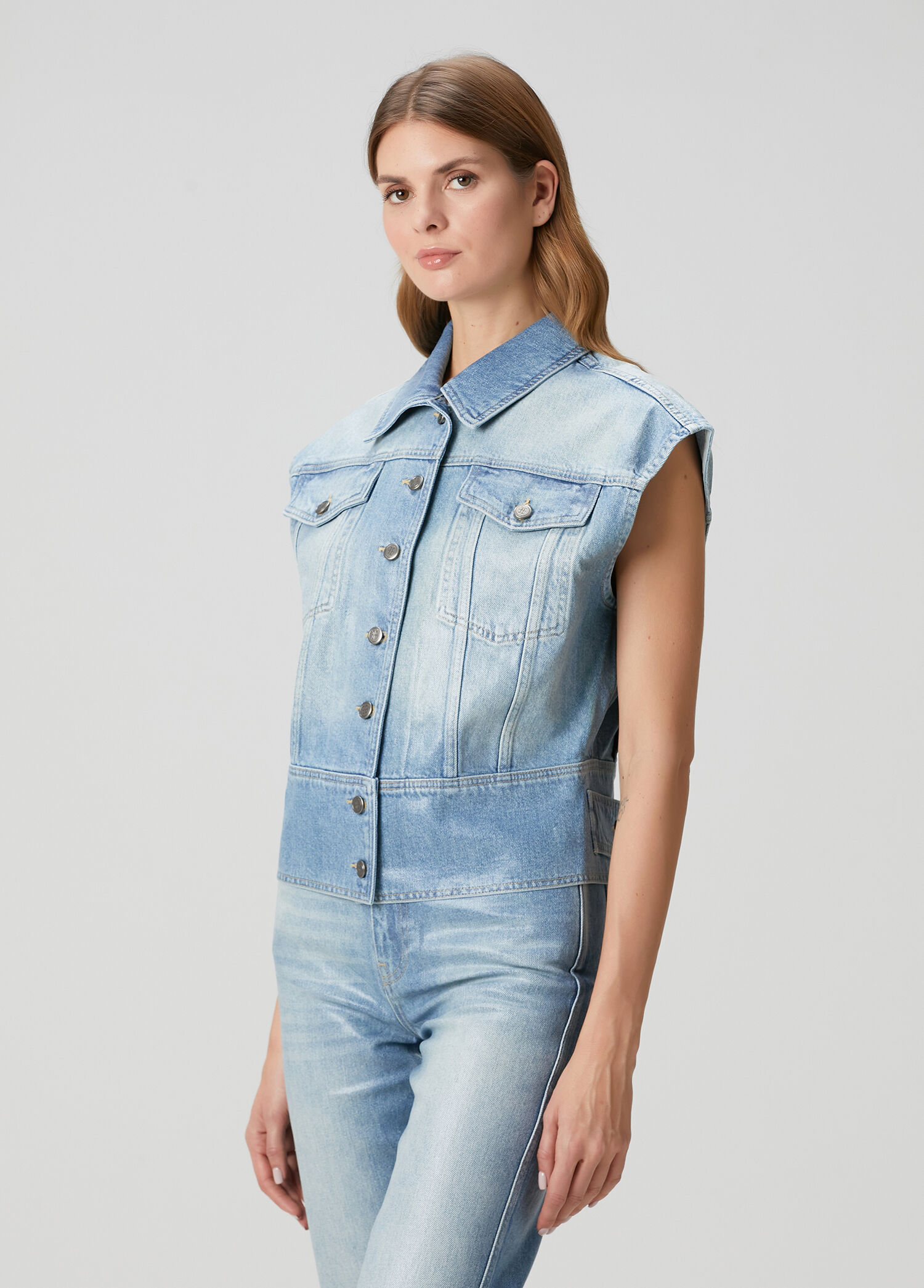 Adria Mavi Denim Yelek