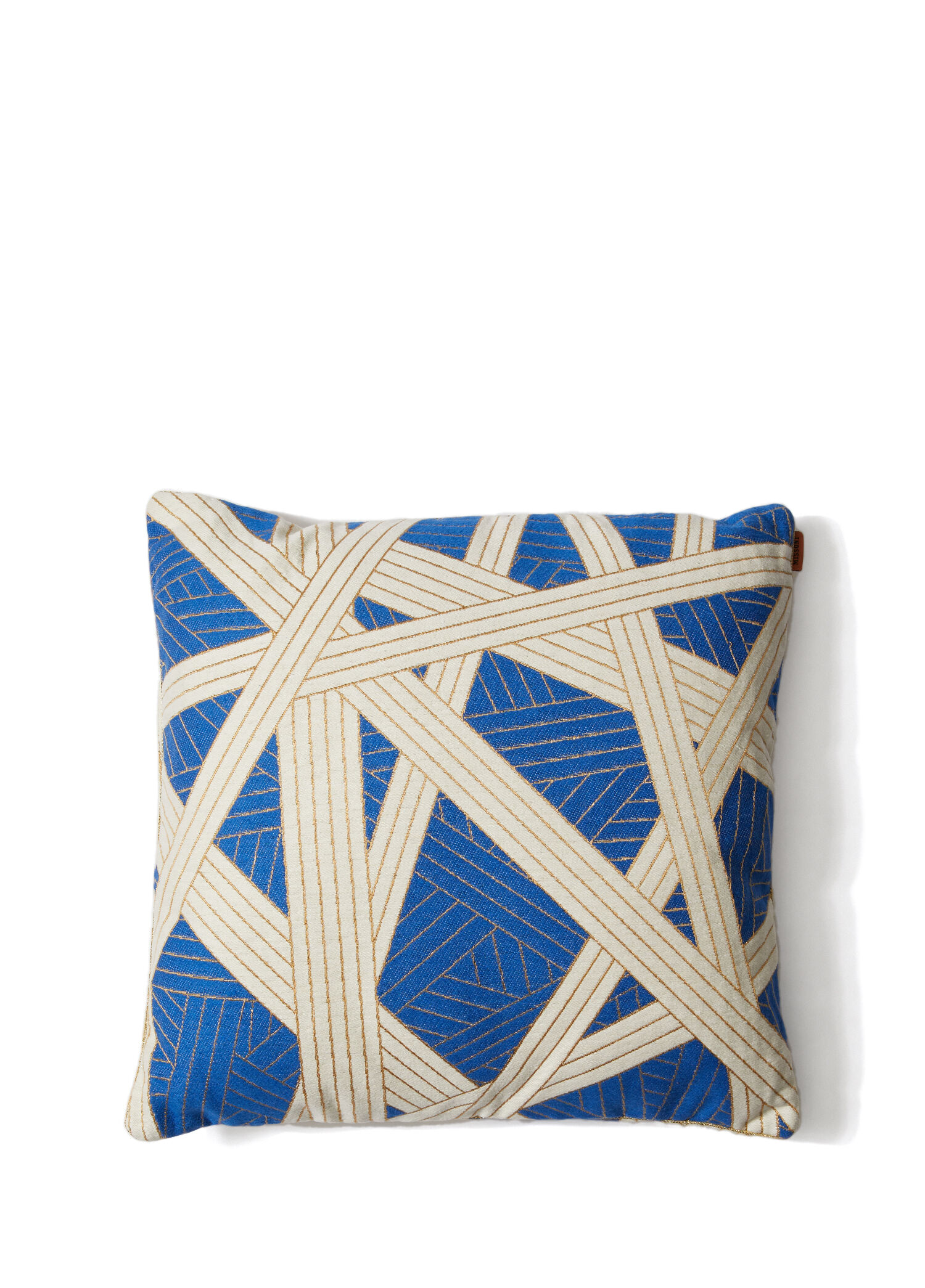 Nastri Mavi Krem Desenli 40x40 Dekoratif Yastık