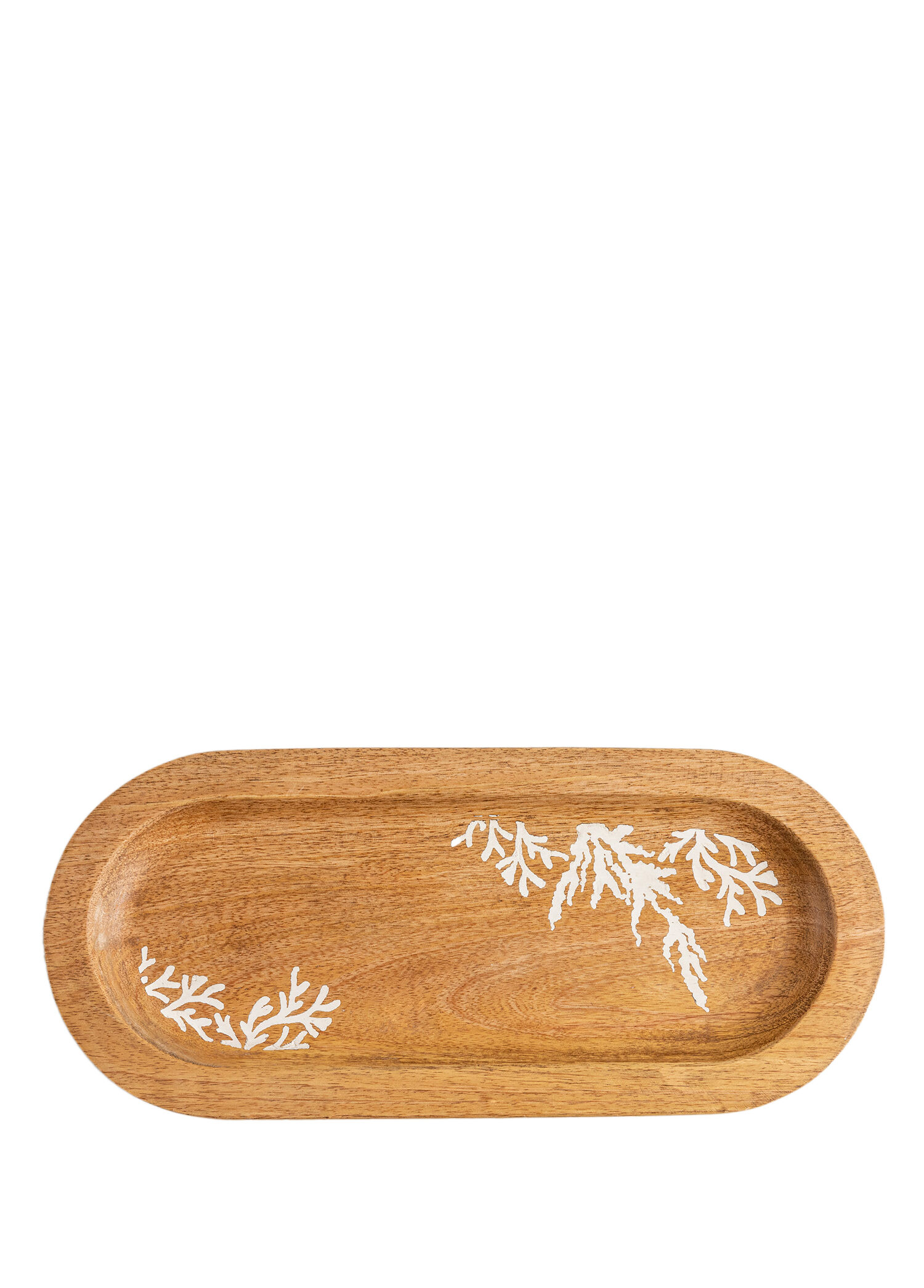 New Marine Natural Mango Ağacı Sunum Tabağı 30 x 13 cm