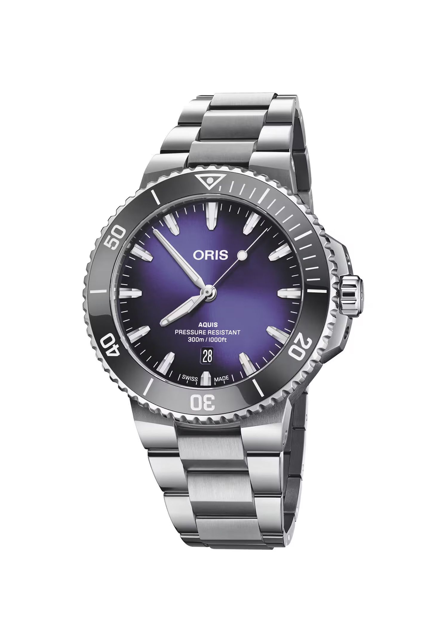 無【1844】淡色九尾 紫 ルミナスストーンE Oris Mor Erkek Aquis Date Taste of Summer Çelik Erkek Kol Saati 01