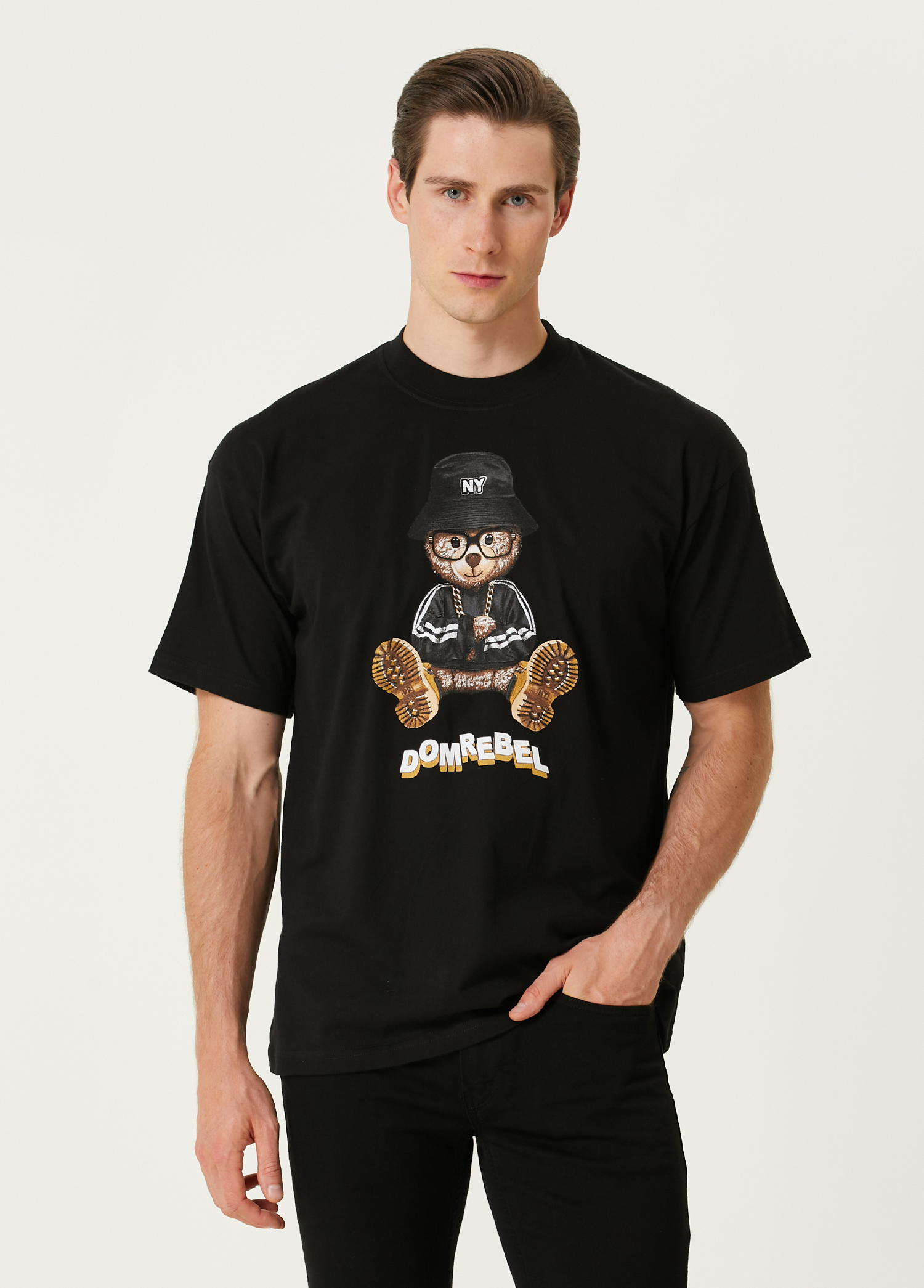 NY Bear Siyah T-shirt