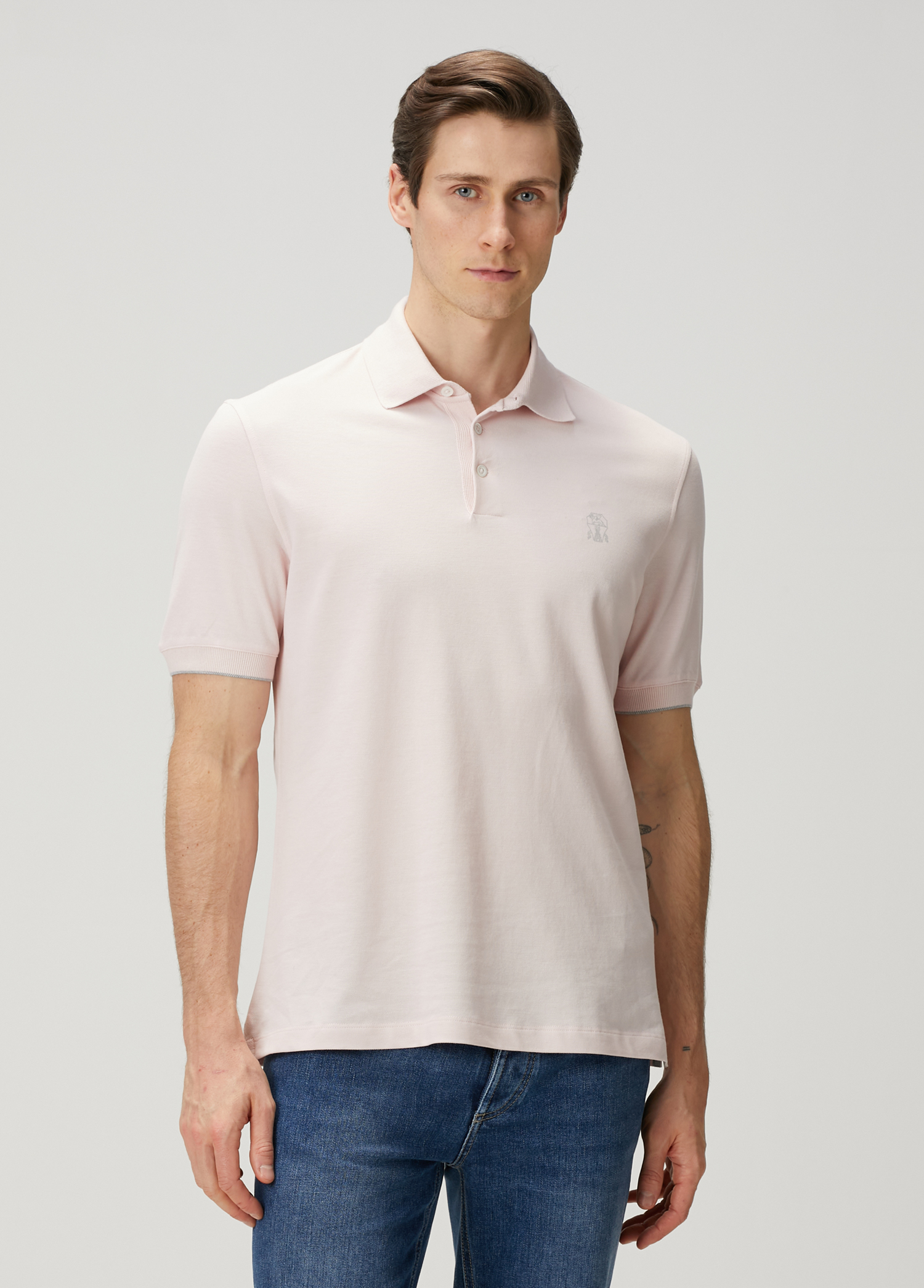 Pembe Polo Yaka T-shirt