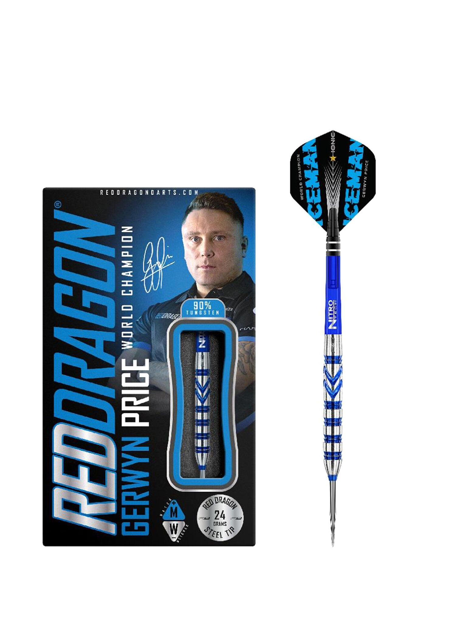Gerwyn Price Blue Originals % 90 Tungsten Çelik Uçlu Dart Oku