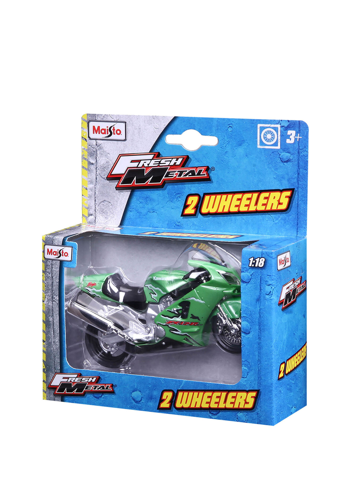 Maisto - Kawasaki Ninja ZX-12R 1:18 Metalik Yeşil Model Motor - Yeşil
