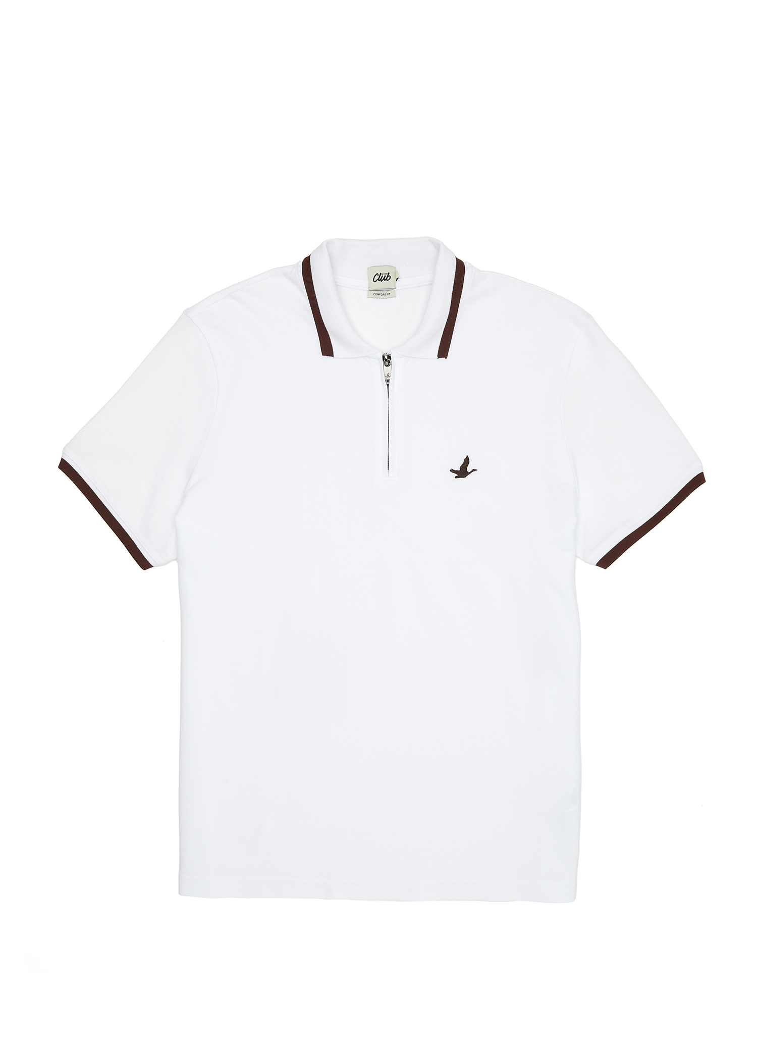 Kahverengi Beyaz Polo Yaka T-shirt_6