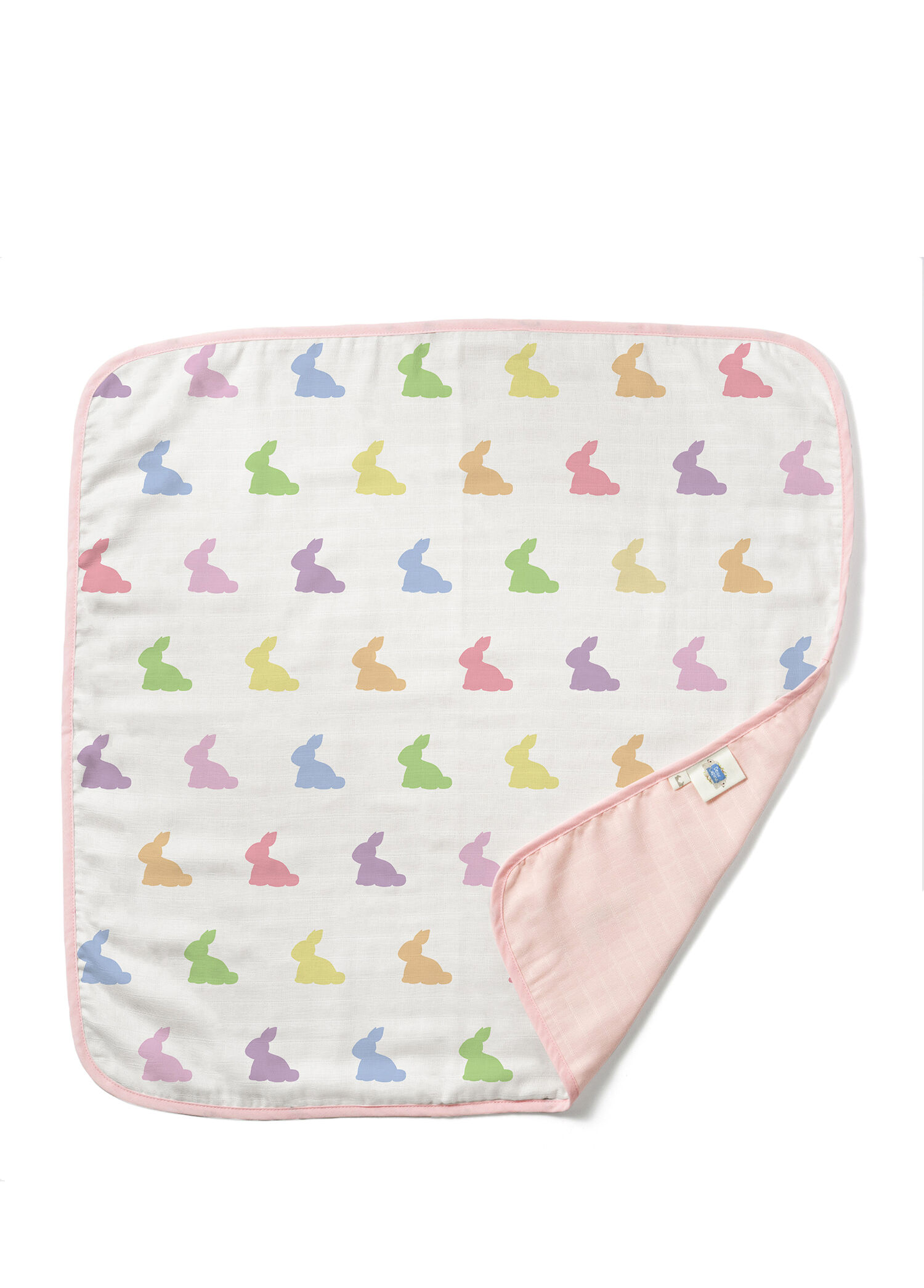 %100 Pamuk Rainbow Lapin Pink 0.5 TOG Çift Kat Müslin Bebek Battaniyesi 65 x 65 cm