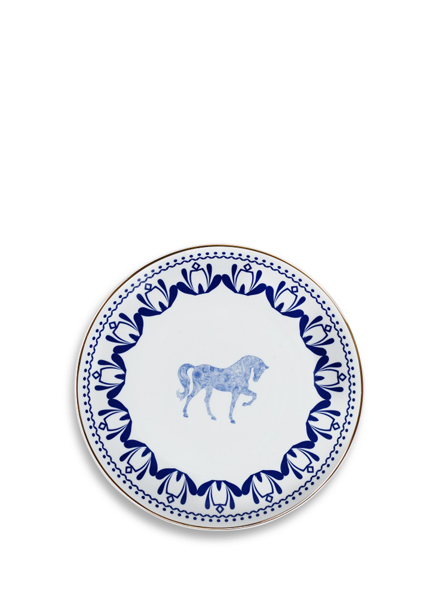 Horse Luck Collection Blue At Figürlü Porselen Servis Tabağı 28 cm