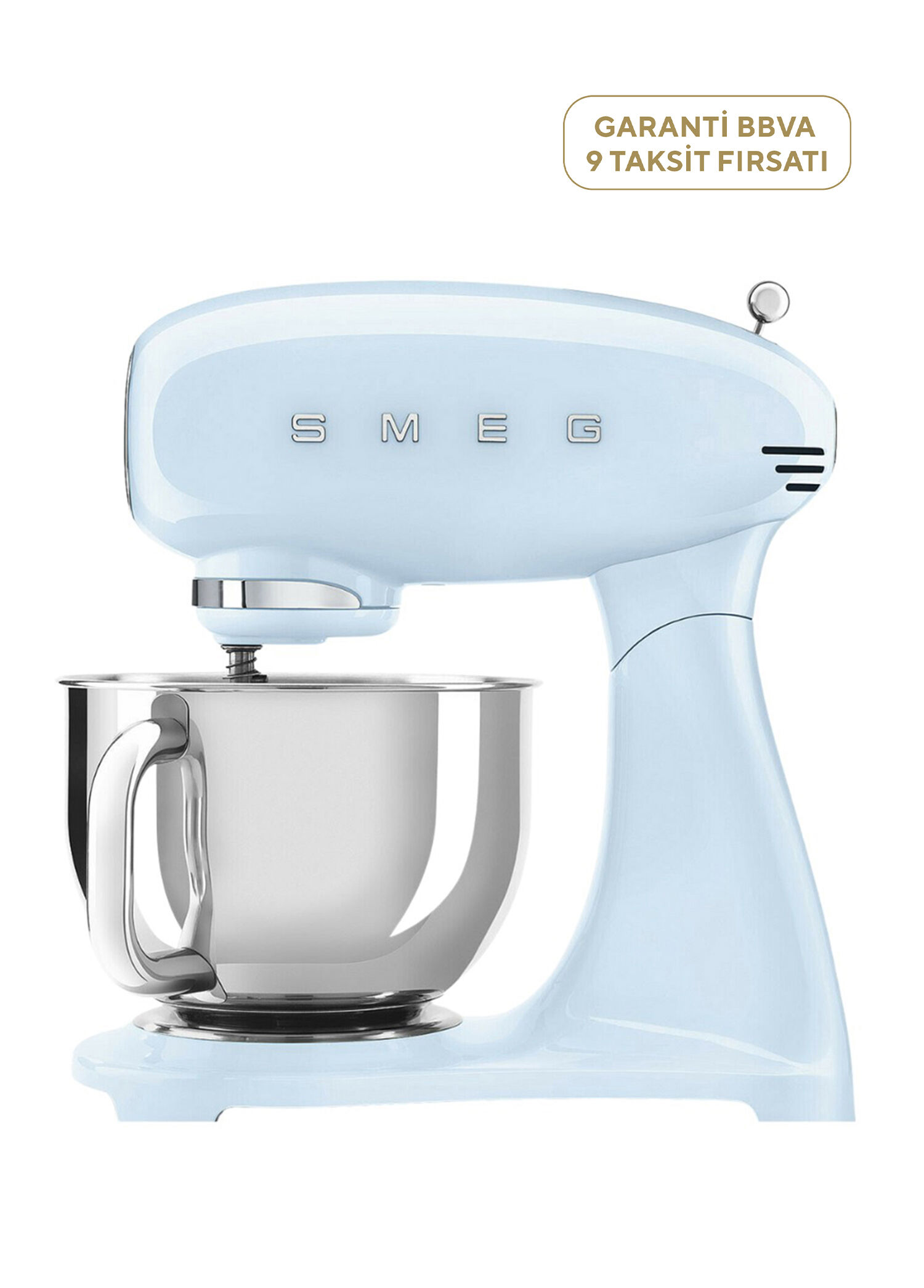 SMF03PBEU 50's Style Retro Mavi Stand Mikser