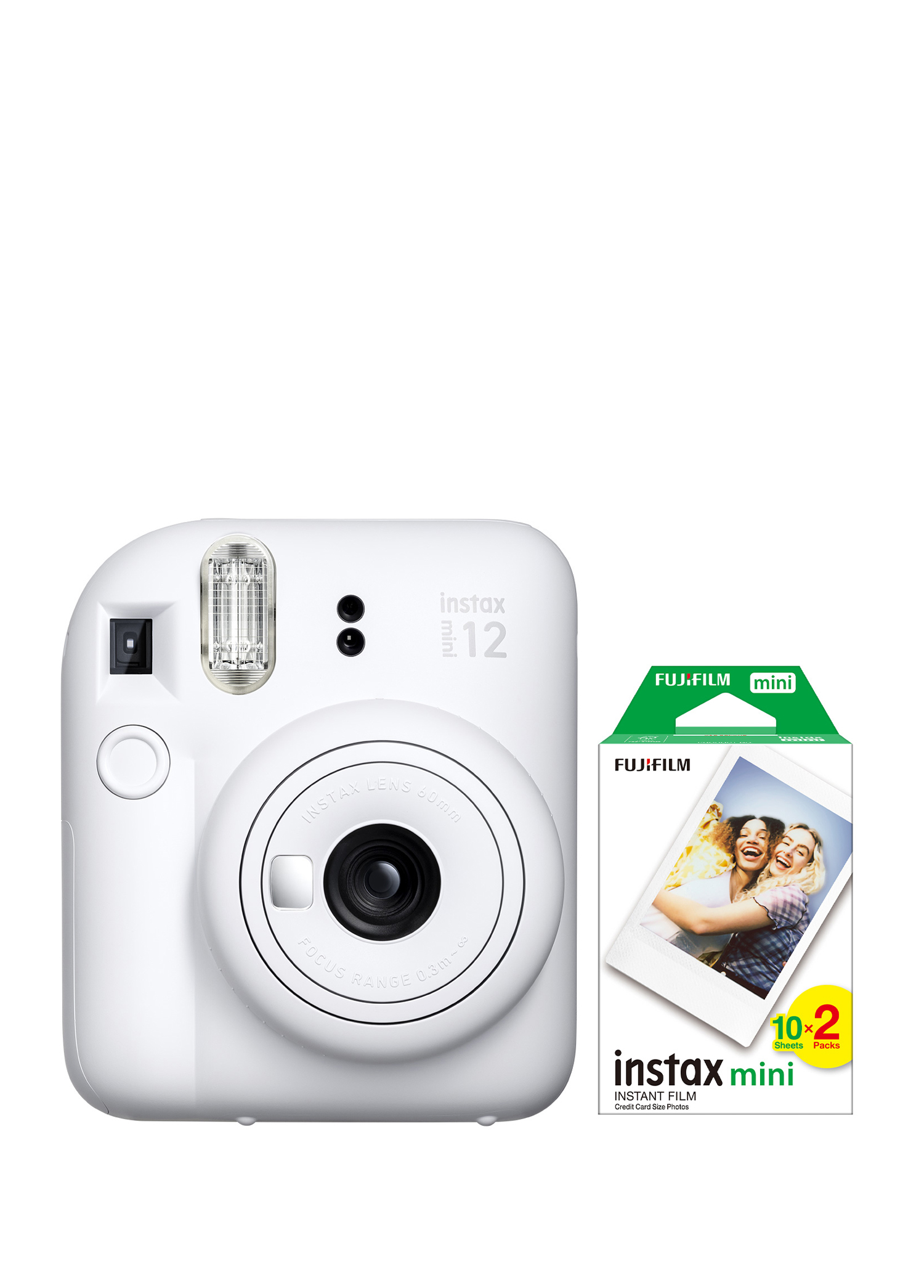 Instax Mini 12 Beyaz Fotoğraf Makinesi + 20'li Mini Film Seti