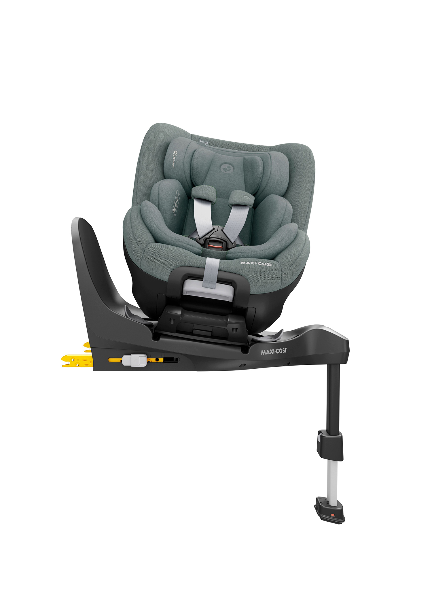 Mica 360 Pro I-Size SlideTech Kızaklı İsofix'li 360° Dönebilir Yatabilir 0-18 kg Authentic Grey Bebek Oto Koltuğu