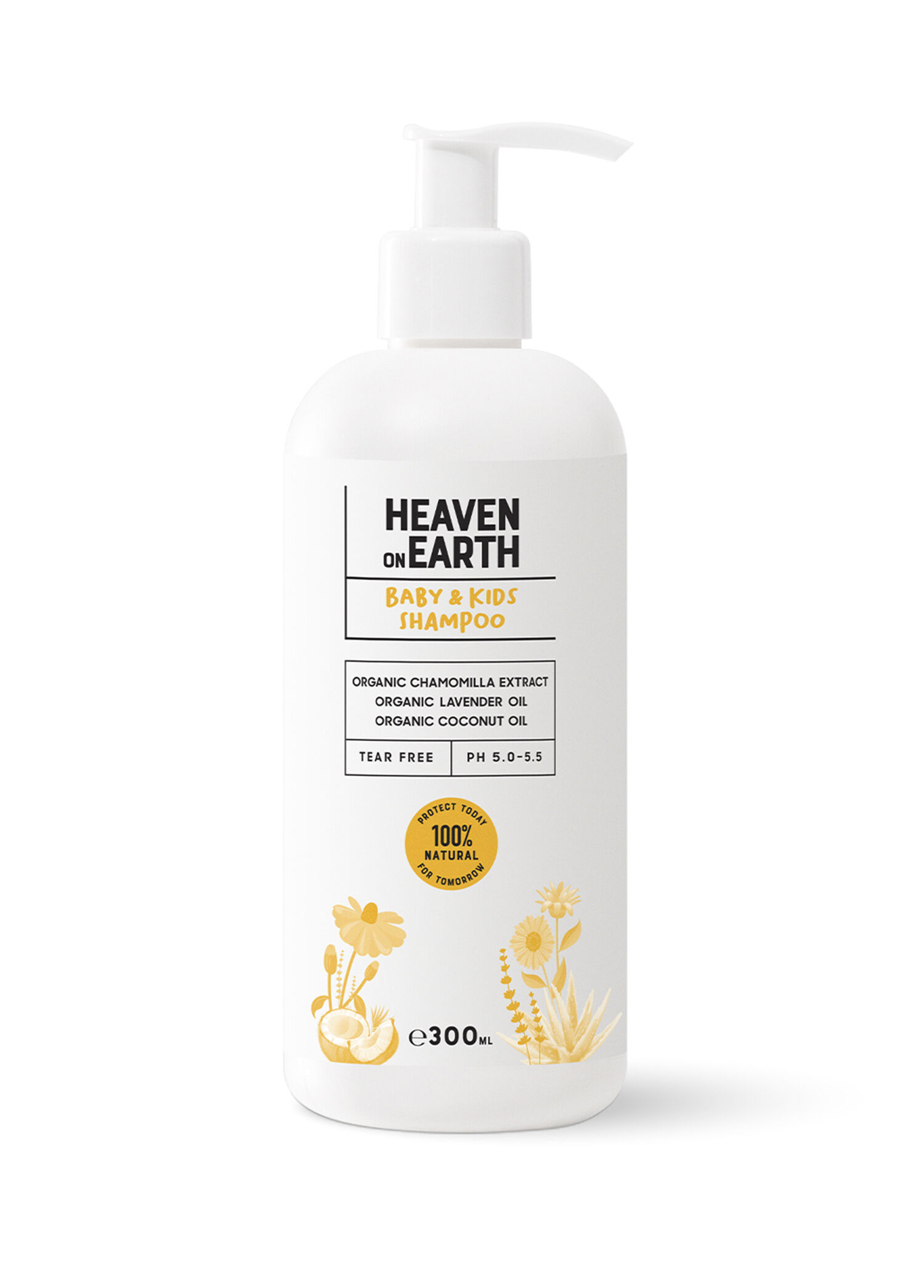 Vegan %100 Doğal Organik İçerikli Göz Yakmayan Bebek ve Çocuk Şampuanı 300 ml
