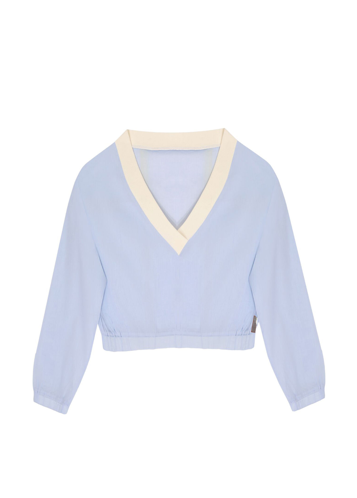 Vale Mavi V Yaka Kadın Sweatshirt