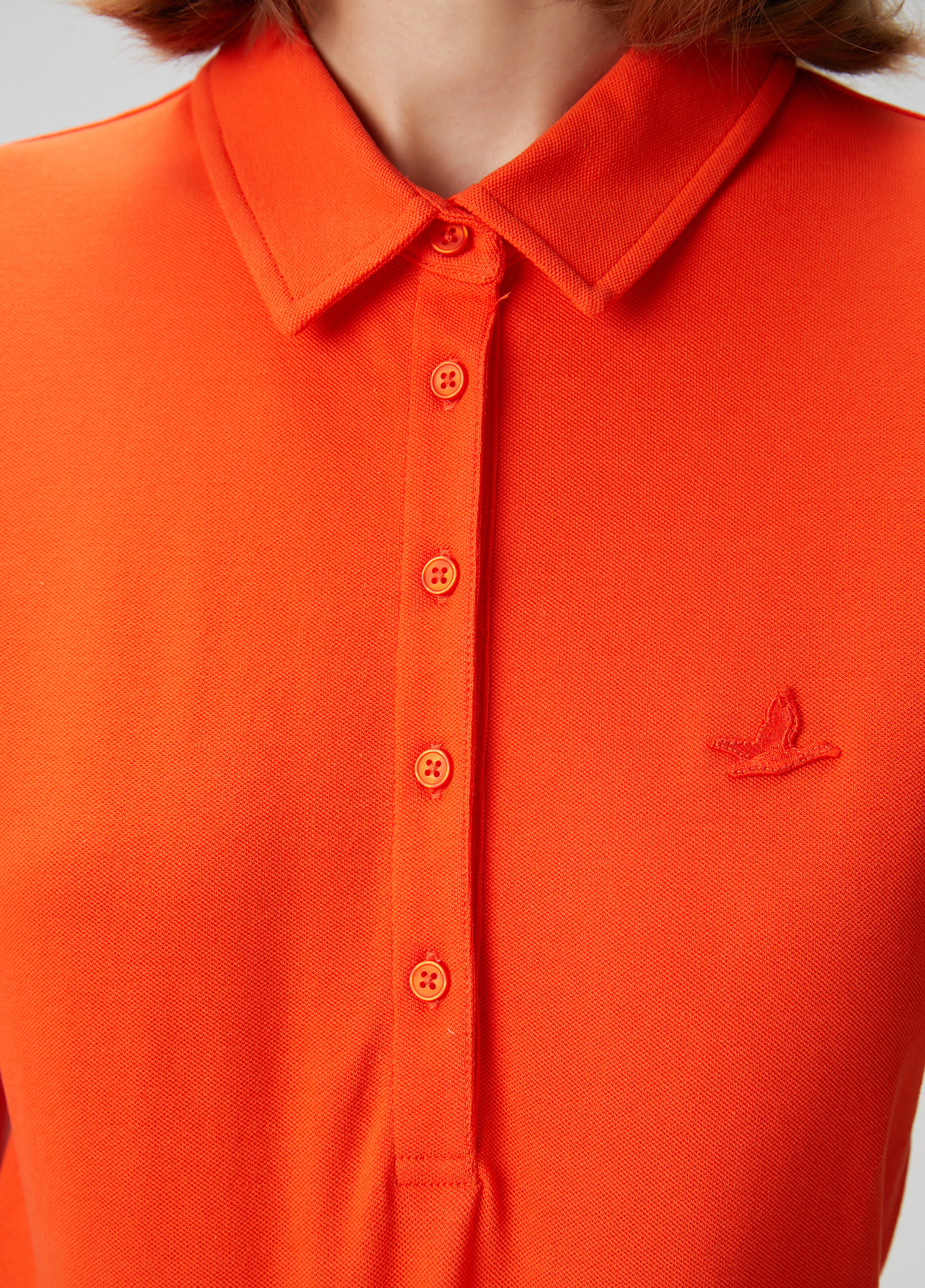 Mercan Logo Nakışlı Polo T-shirt_5