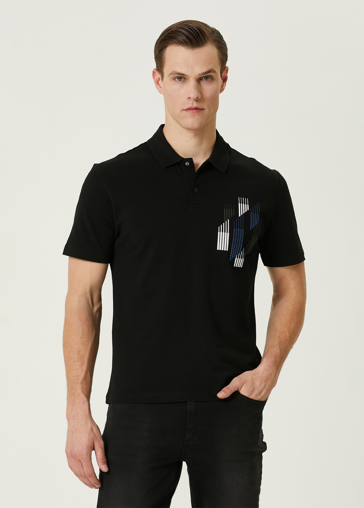 Siyah Polo Yaka T-shirt