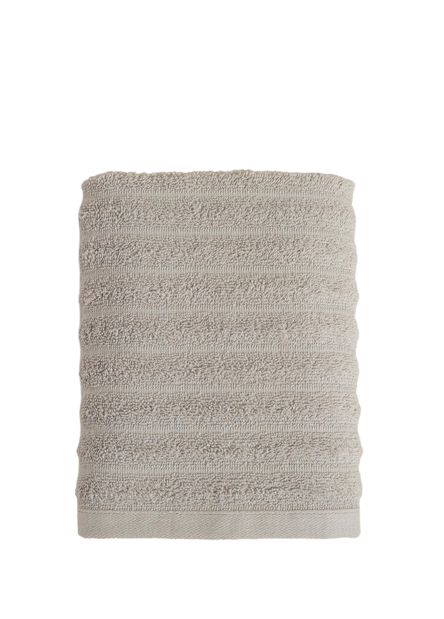 Waved Gri Pamuklu Banyo Havlusu 70 x 140 cm