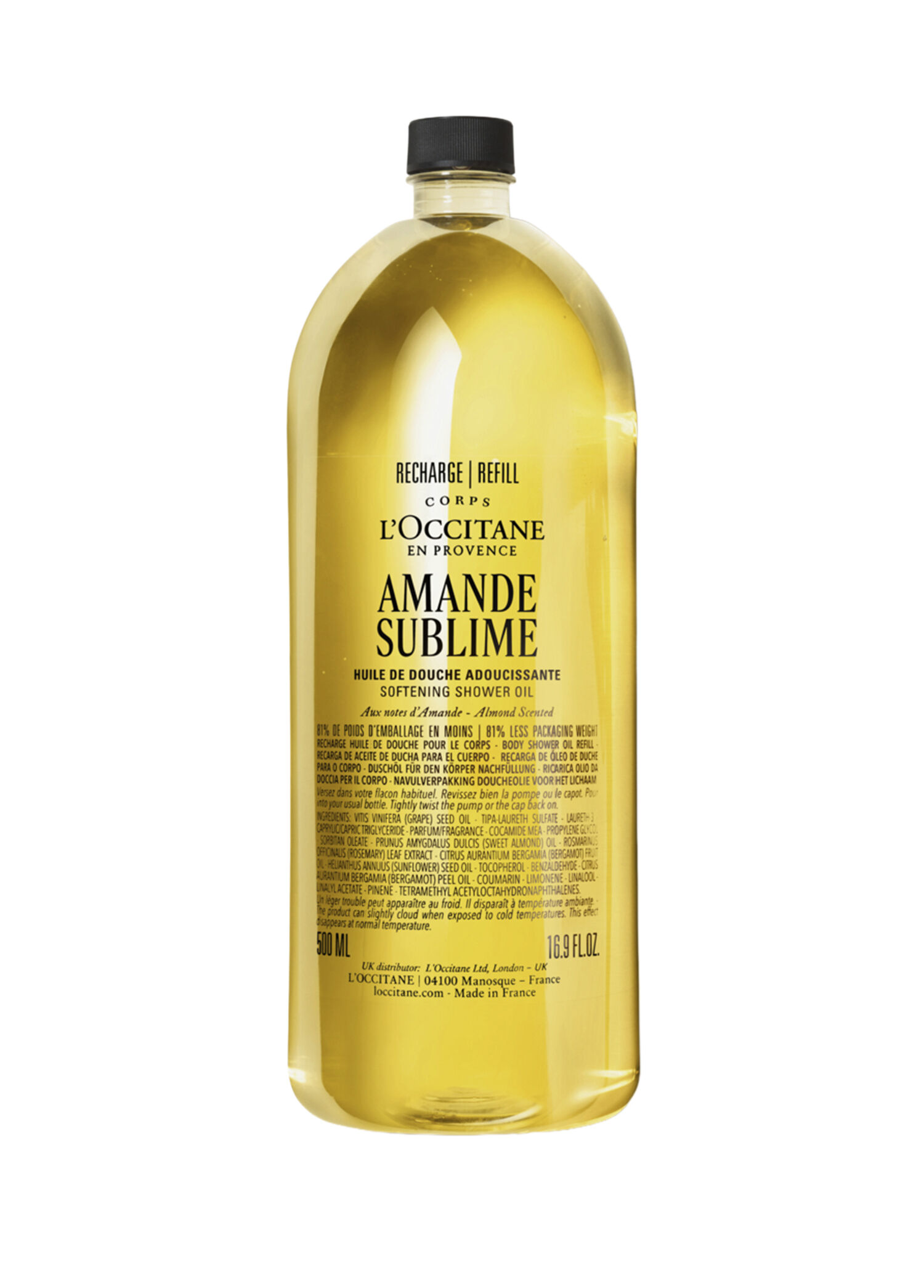 Almond Shower Oil Eco Badem Duş Yağı Refill 500 ml