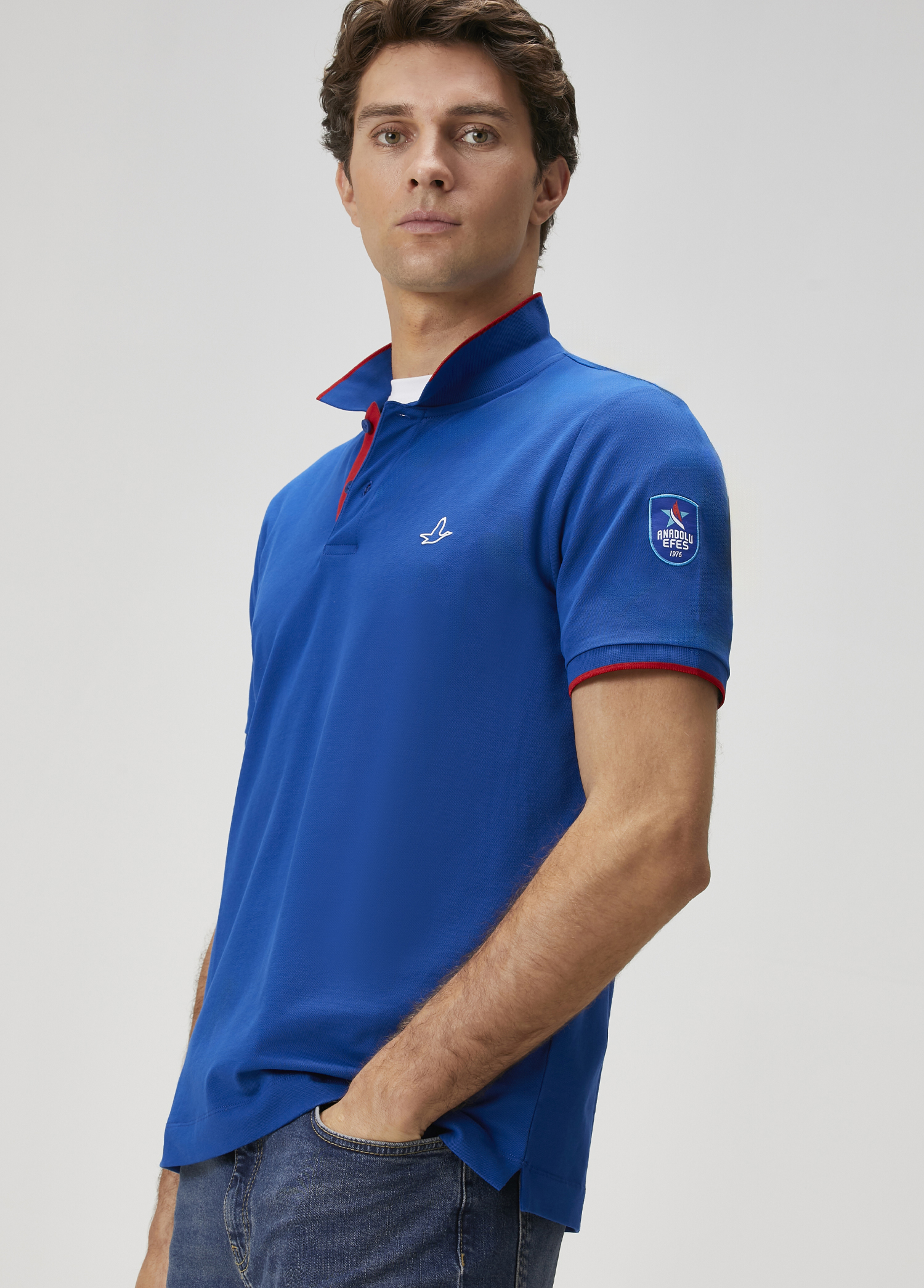 X Anadolu Efes Mavi Polo Yaka T-shirt_2