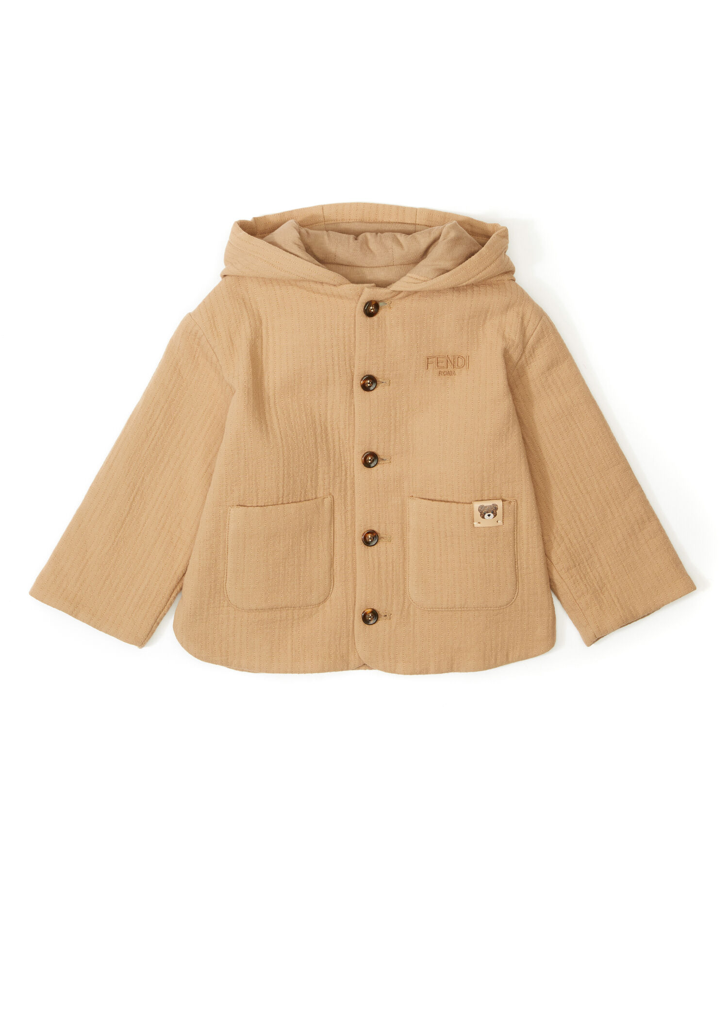 Camel Kapüşonlu Erkek Bebek Blazer