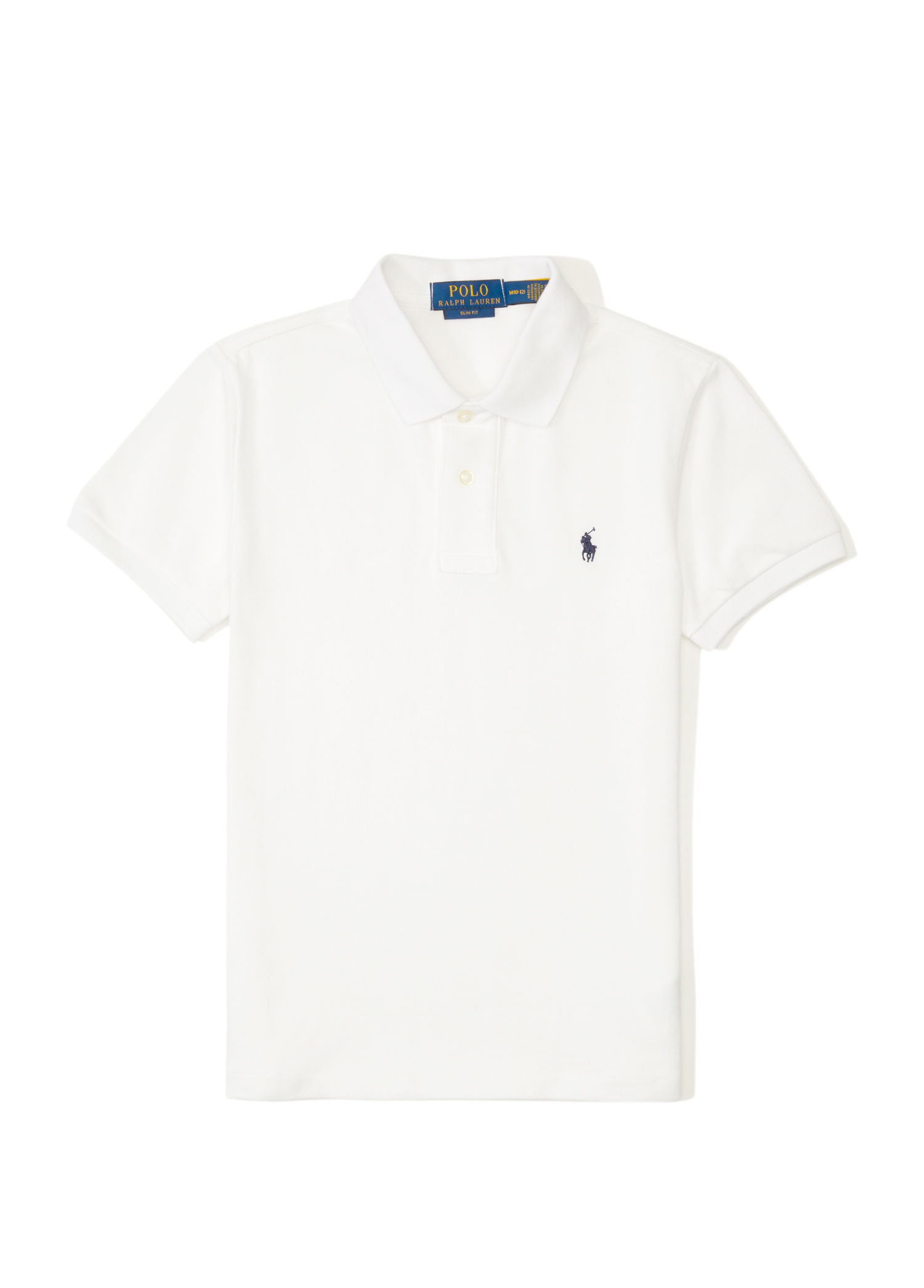 Beyaz Polo Yaka Unisex Çocuk T-shirt