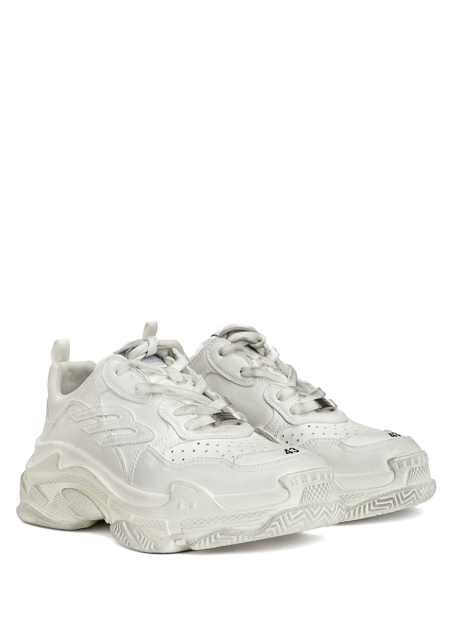 Balenciaga - Triple S Beyaz Erkek Sneaker - Beyaz