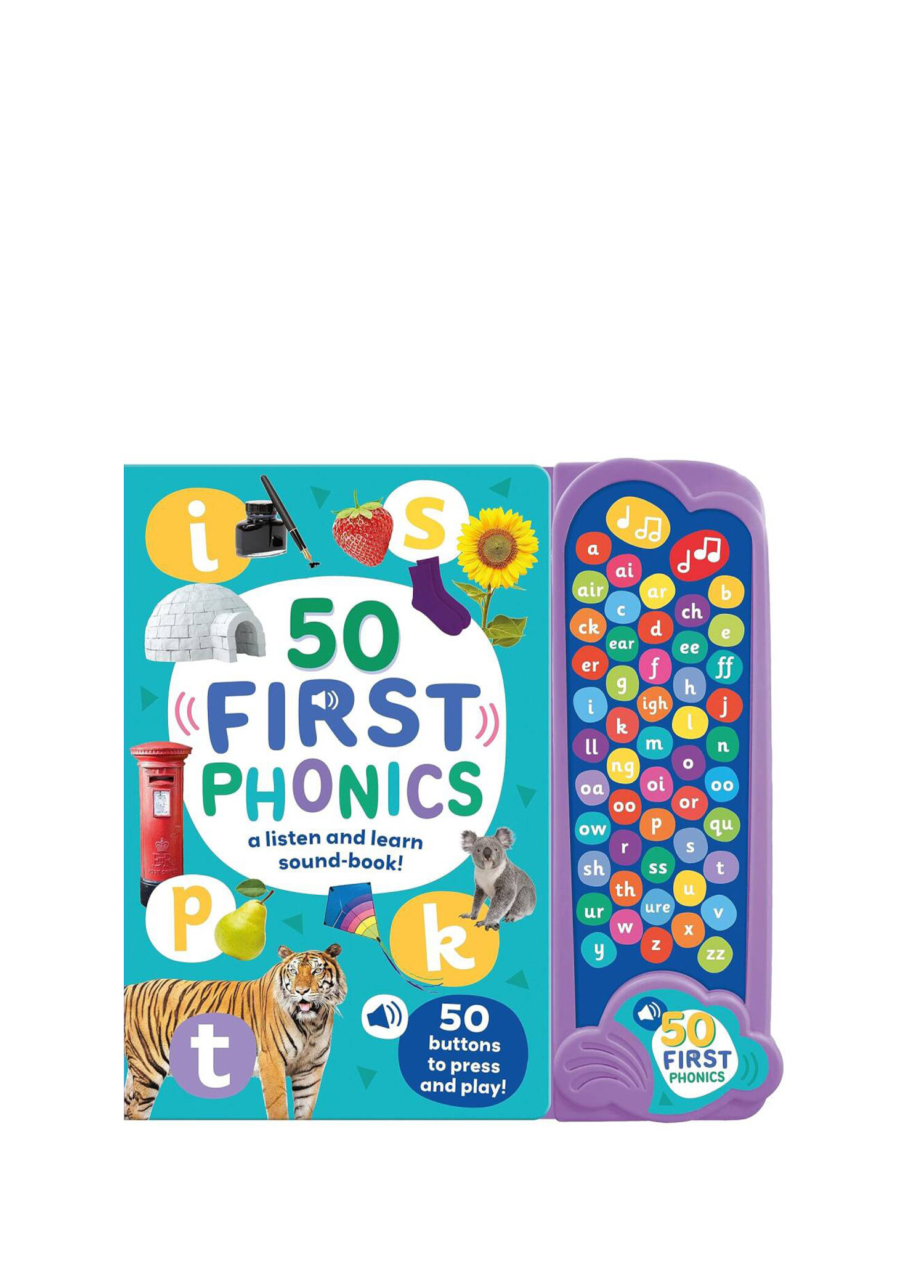 50 First Phonics 50 Button Photo Sound Book Yabancı Dil Sesli Çocuk Kitabı