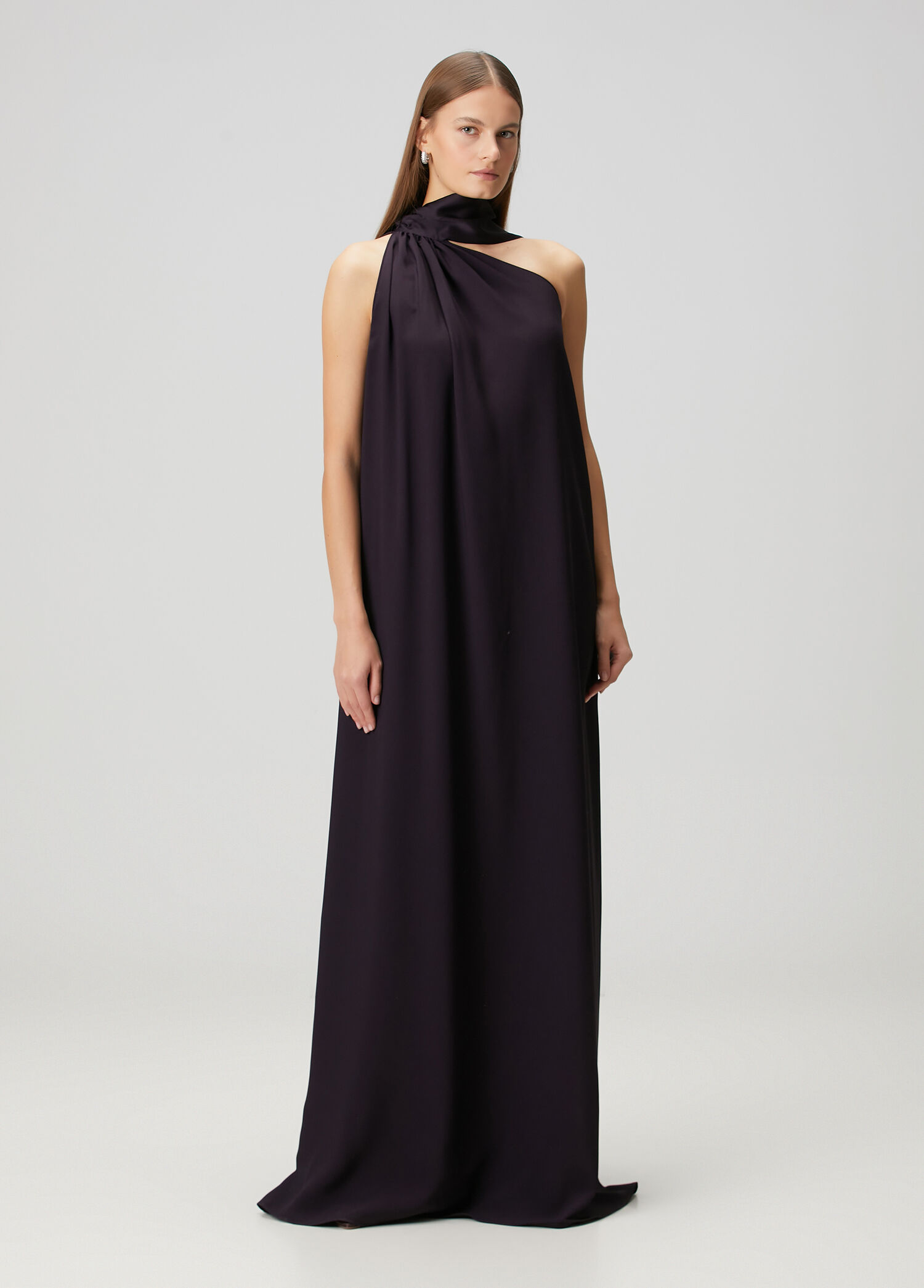 Astor Mürdüm Maksi Abiye Elbise