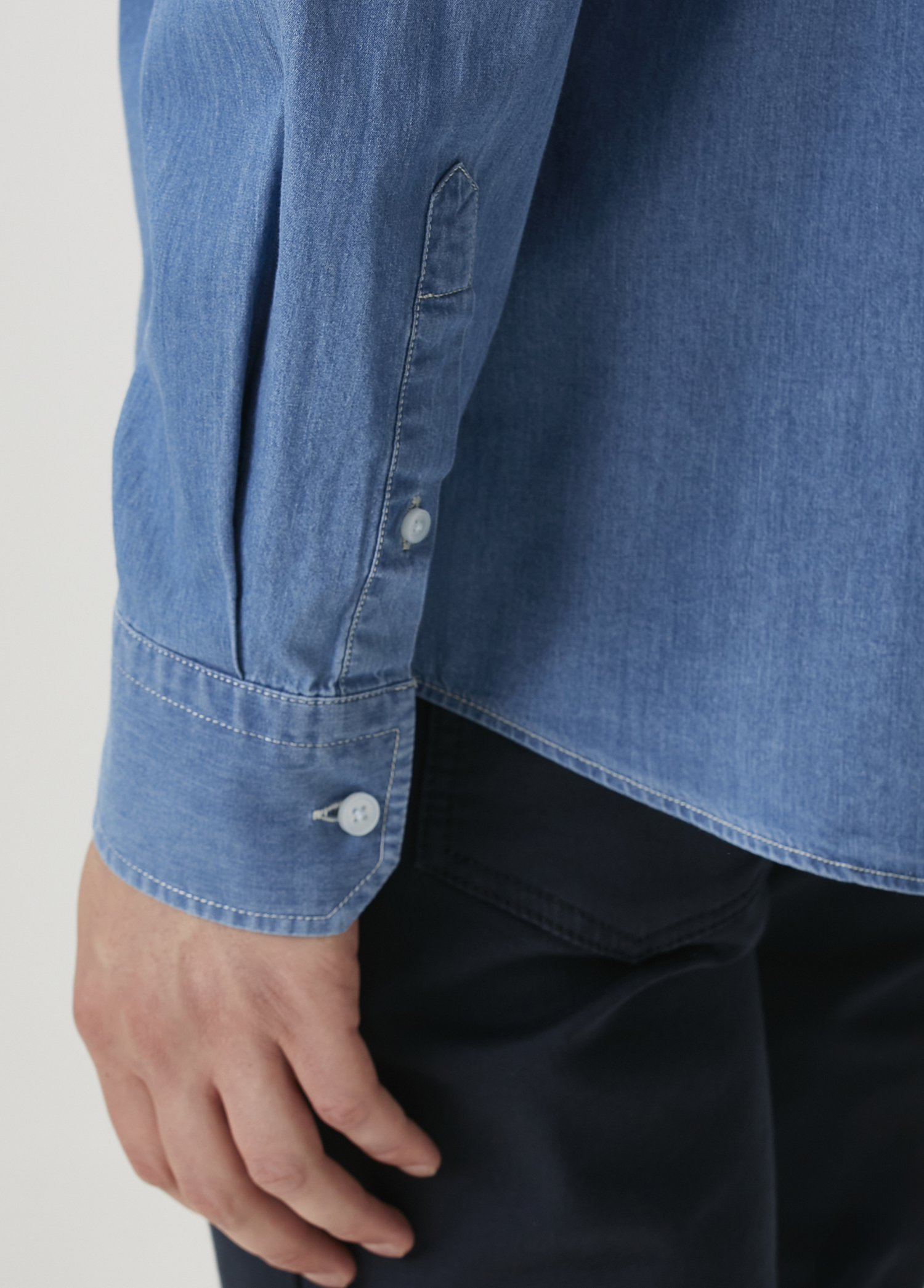 Comfort Fit Mavi Denim Gömlek_8