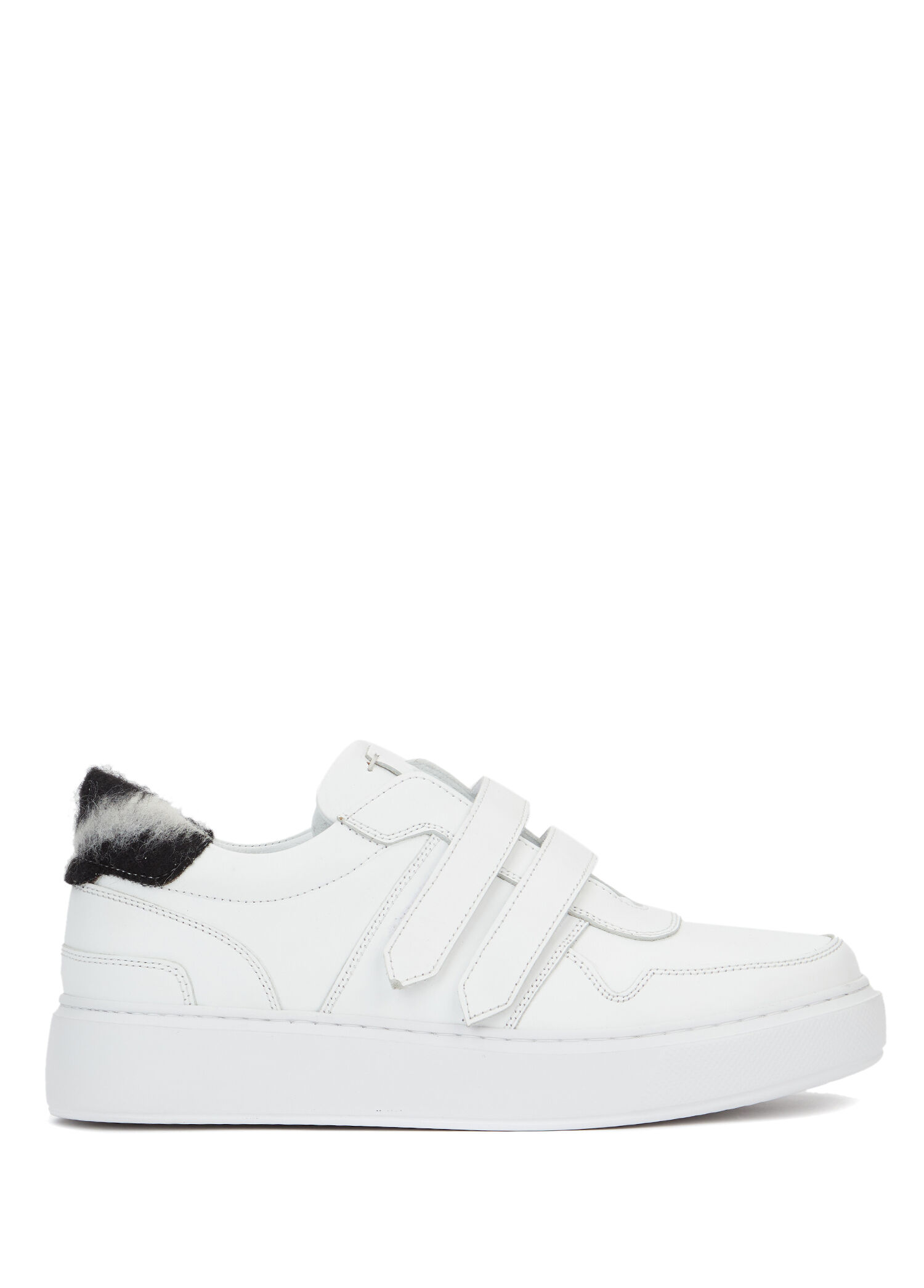 Beymen Beyaz Kuş Logolu Topuğu Desenli Kadın Deri Sneaker - 101662958_100