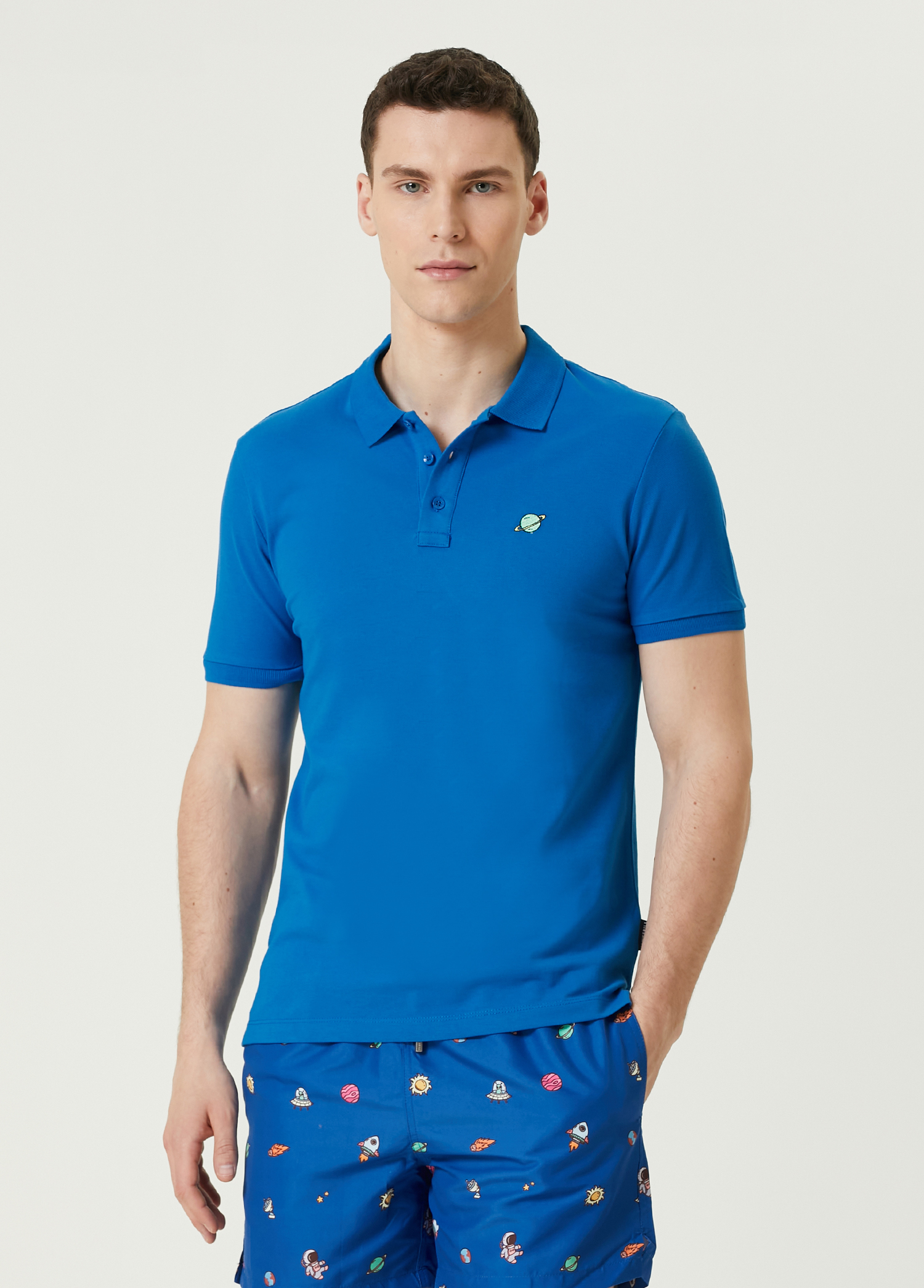 Space Mavi Polo T-shirt