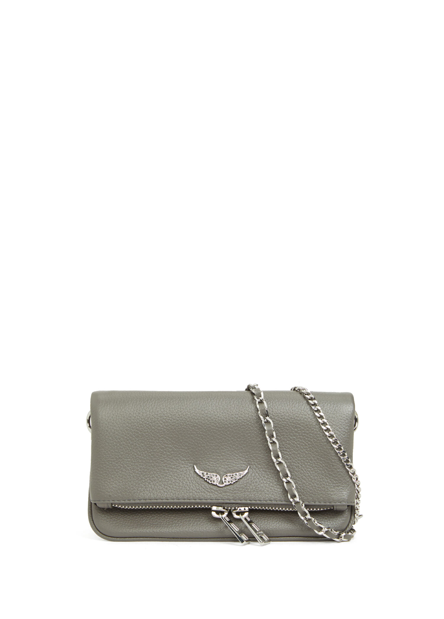 GRANT NECK PACK Nano V Decorté Zadig&Voltaire Gri Kadın Rock Nano Gri Kadın Deri Çanta 1882978