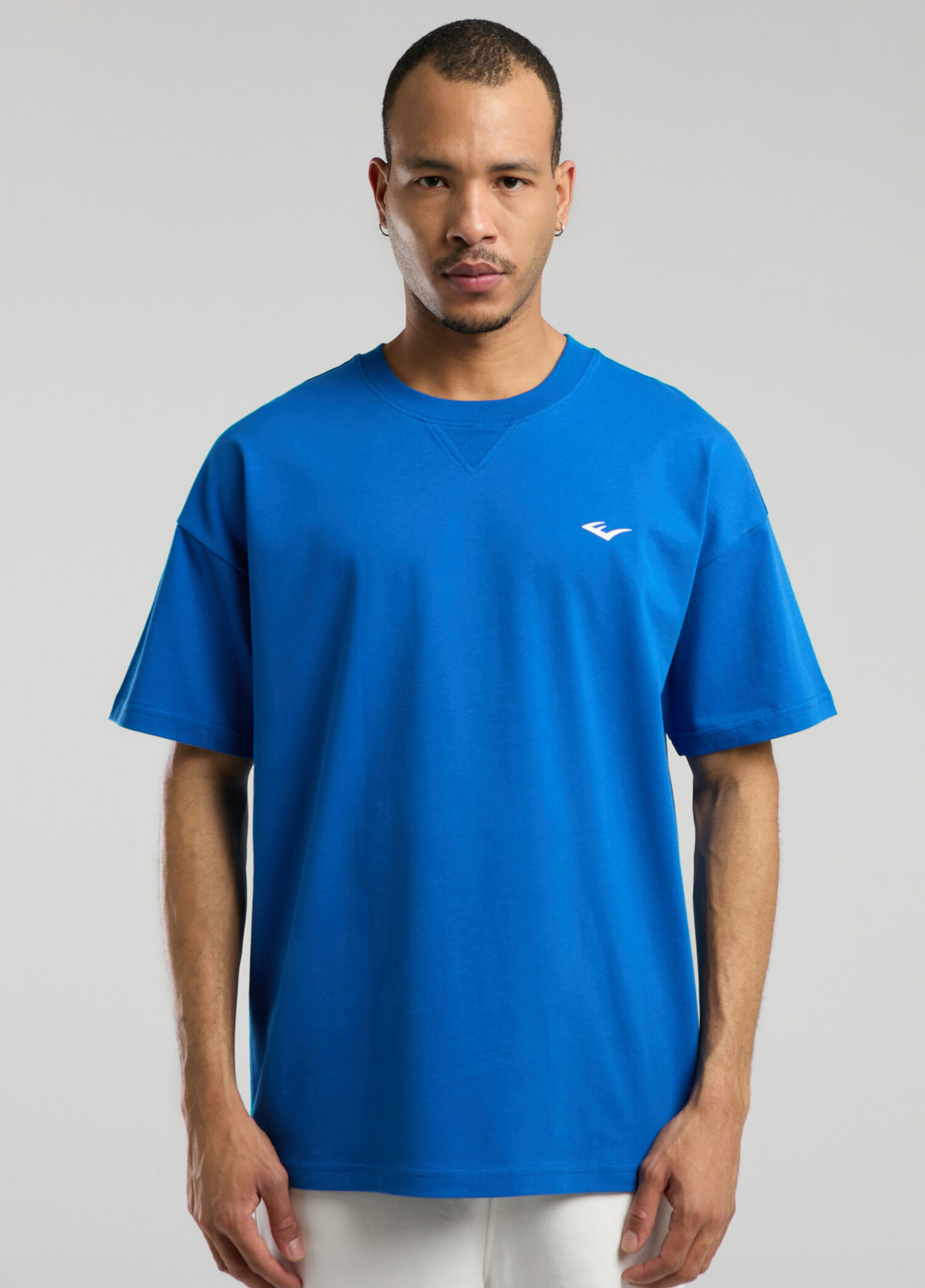 Classics Koyu İndigo Baskılı Oversize Kısa Kollu Erkek T-shirt