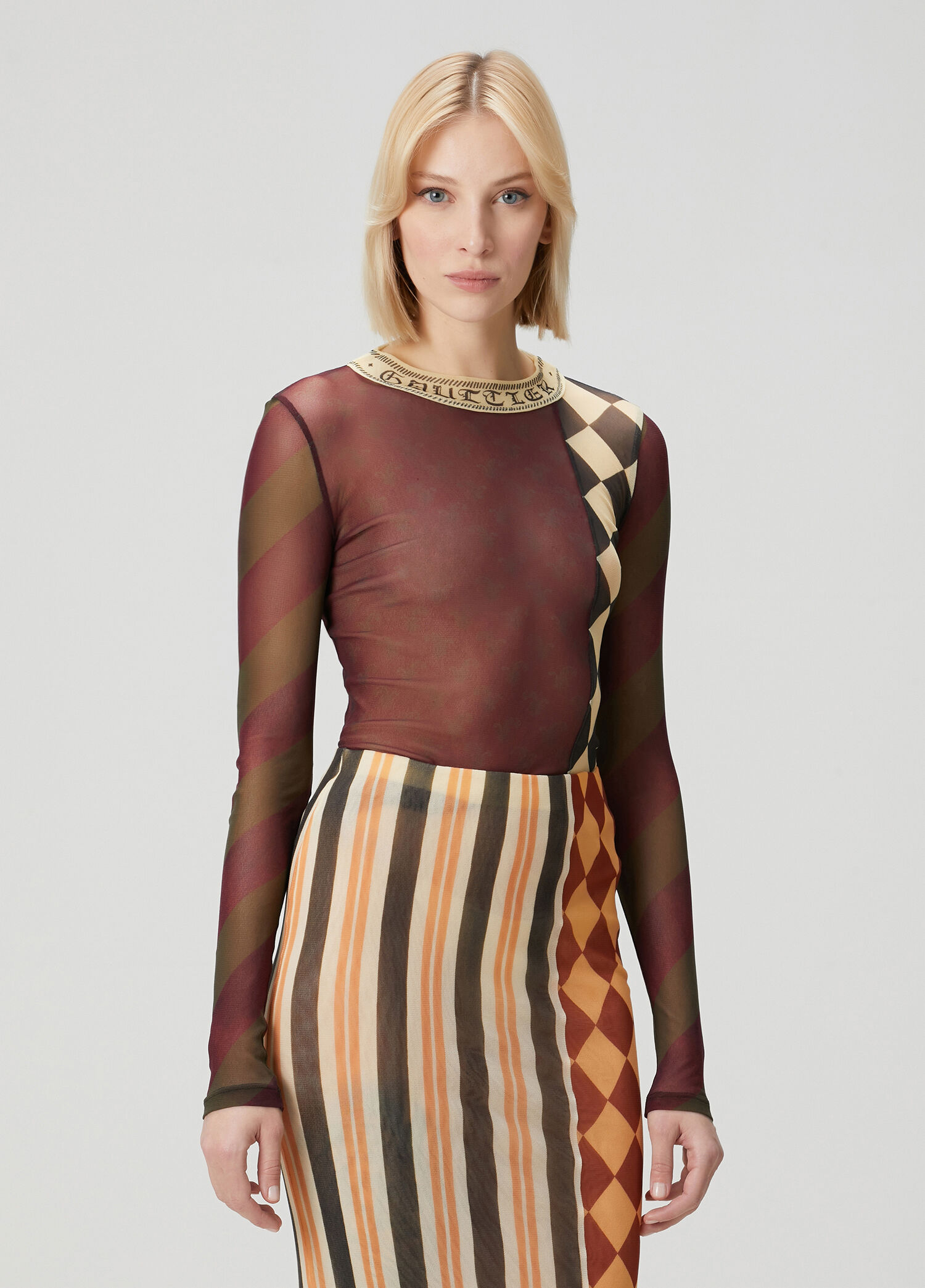 Patchwork Desenli Bluz