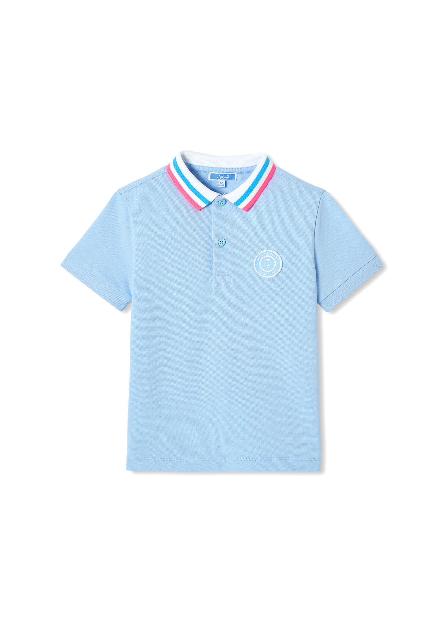 Mavi Pike Polo Yaka Kısa Kollu Erkek Çocuk T-Shirt