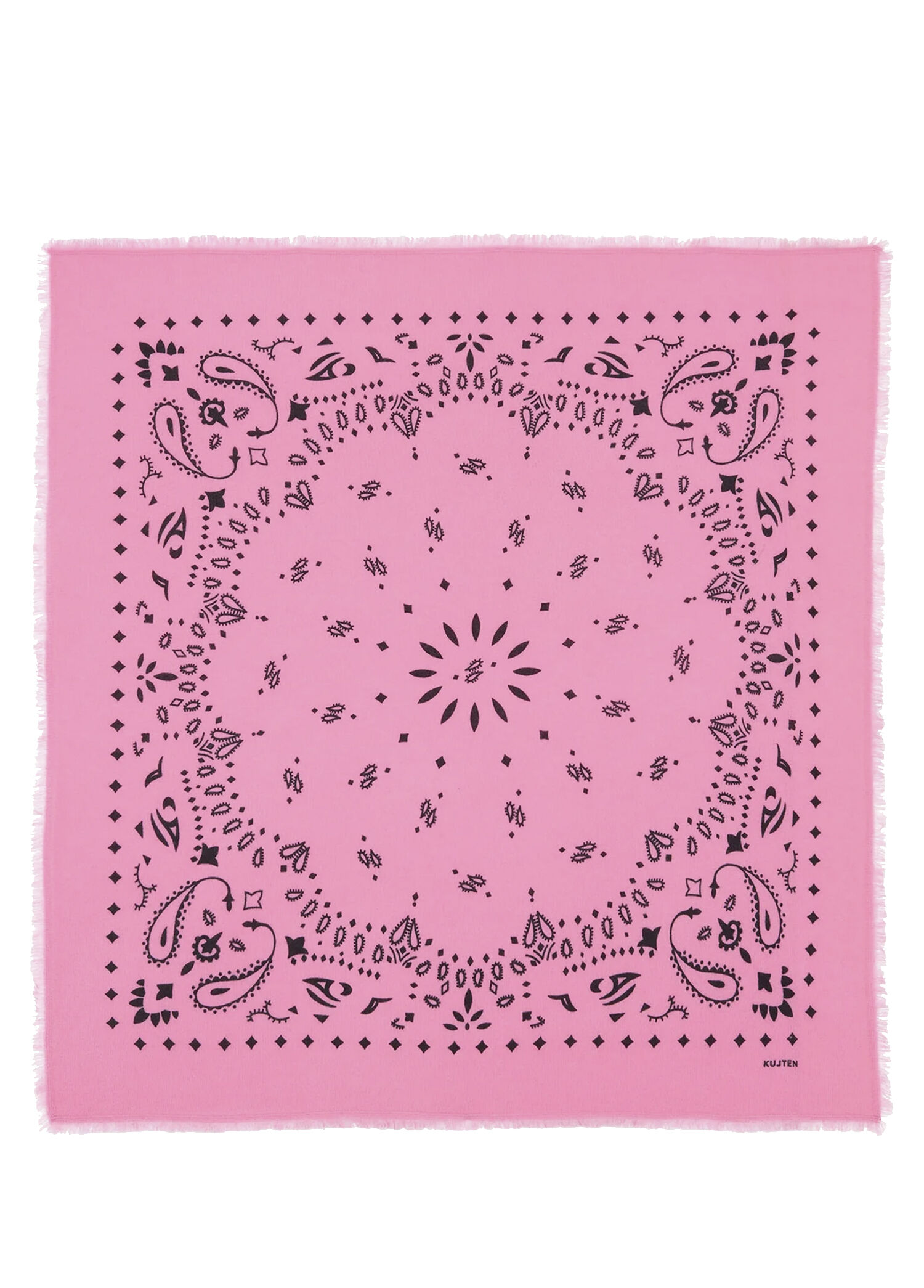 Hachiko Large Pembe Desenli Kadın Kaşmir Şal