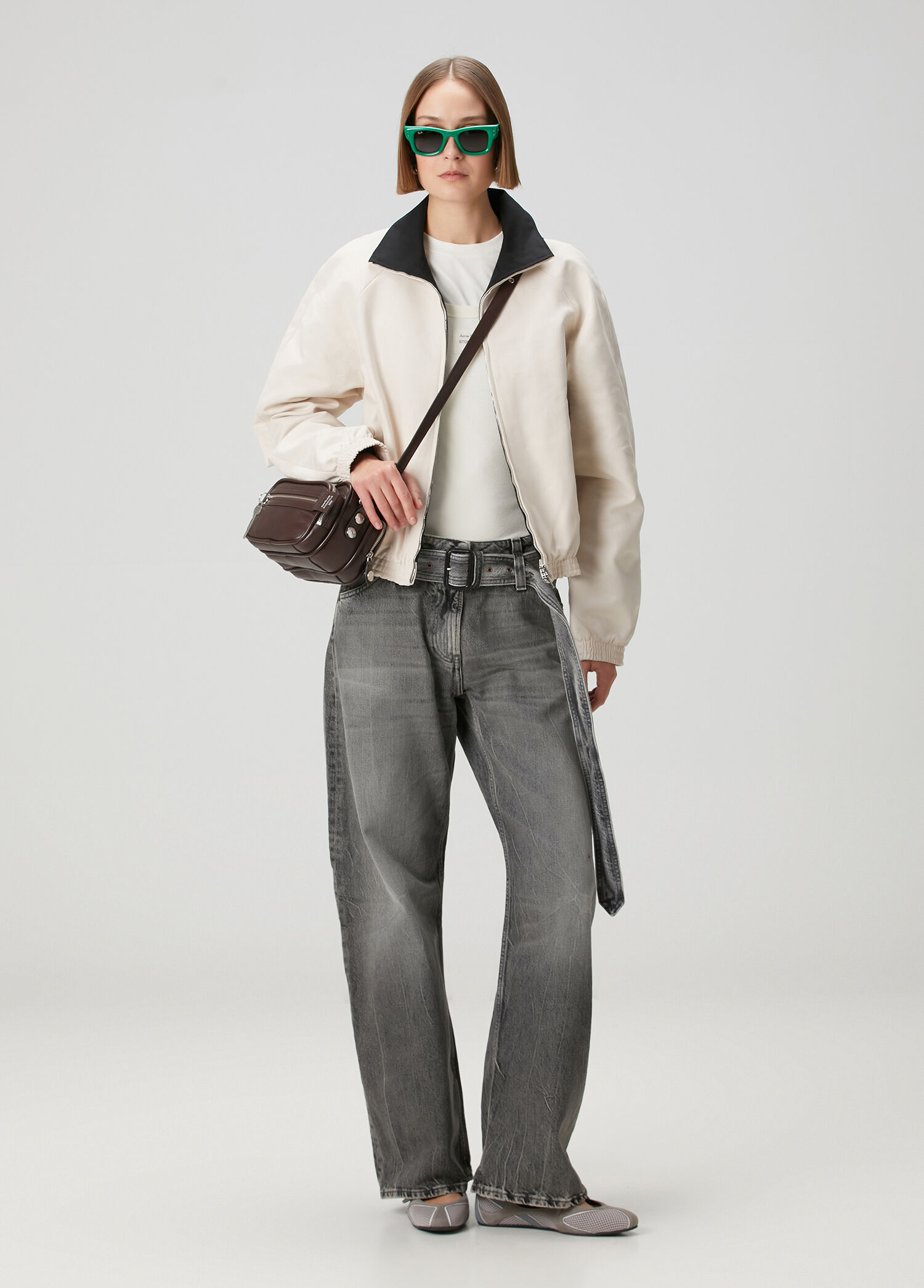 Relaxed Fit Siyah Organik Pamuk Jean Pantolon