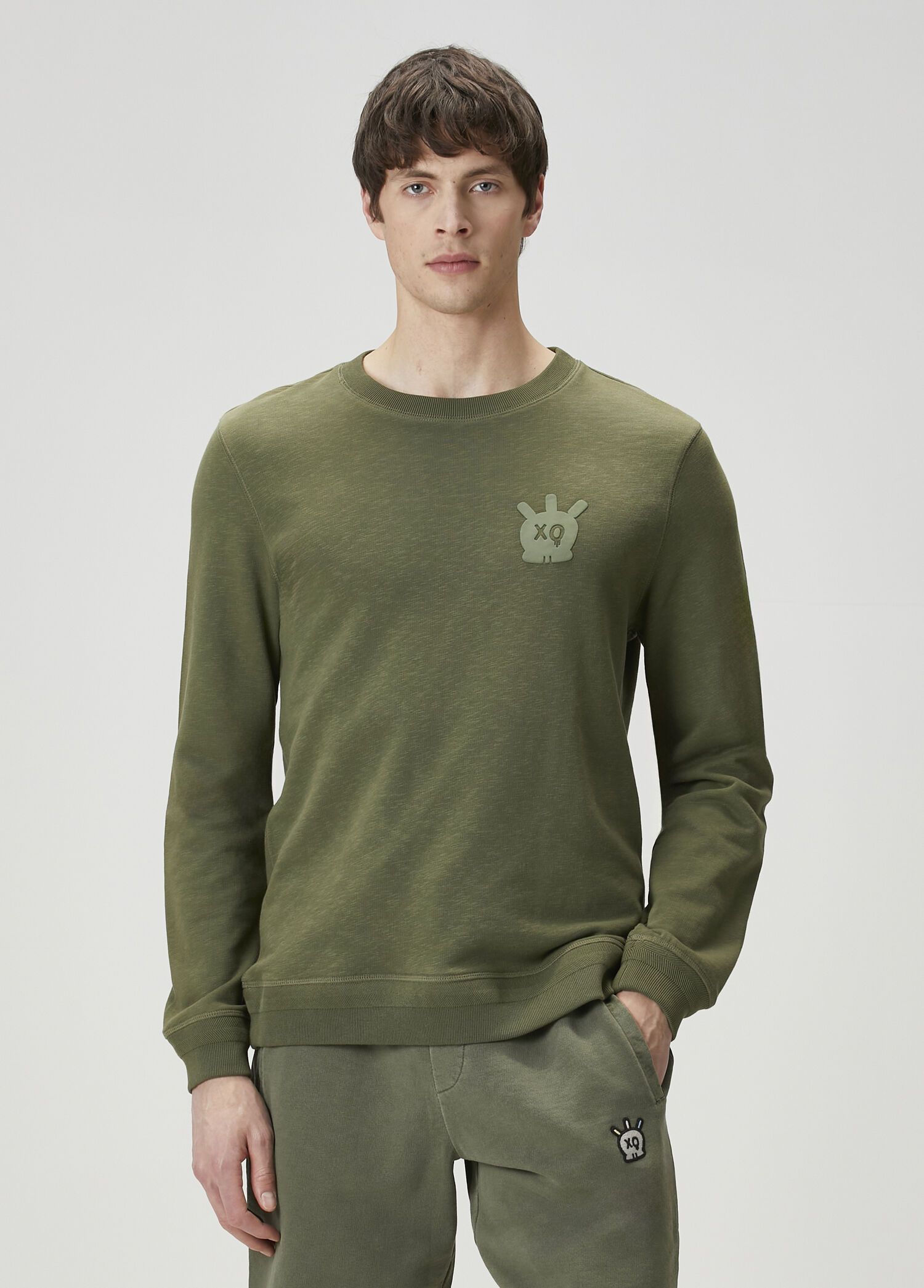 Stony Haki Logo Detaylı Sweatshirt