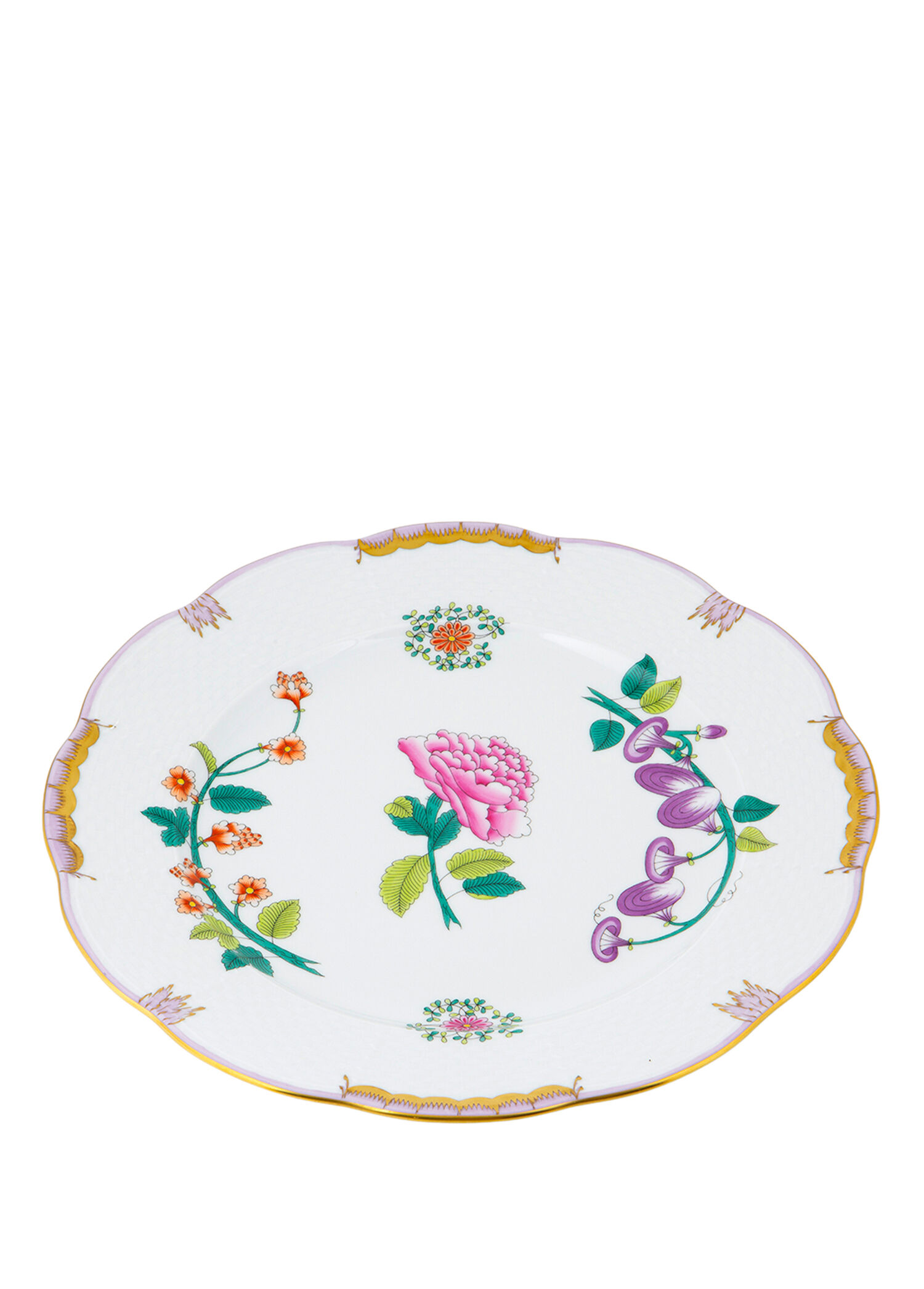 Windsor Flowers Desenli Renkli Porselen Yemek Tabağı 28.5 cm